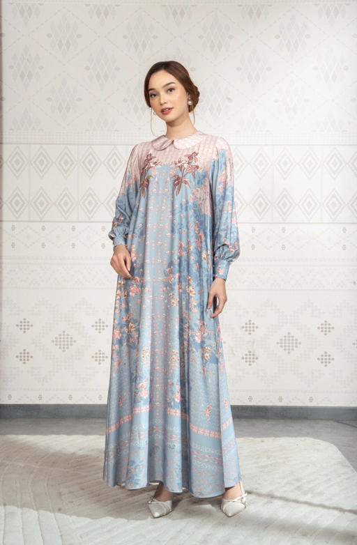 Image of Sylviora Dress in Lagoon Blue