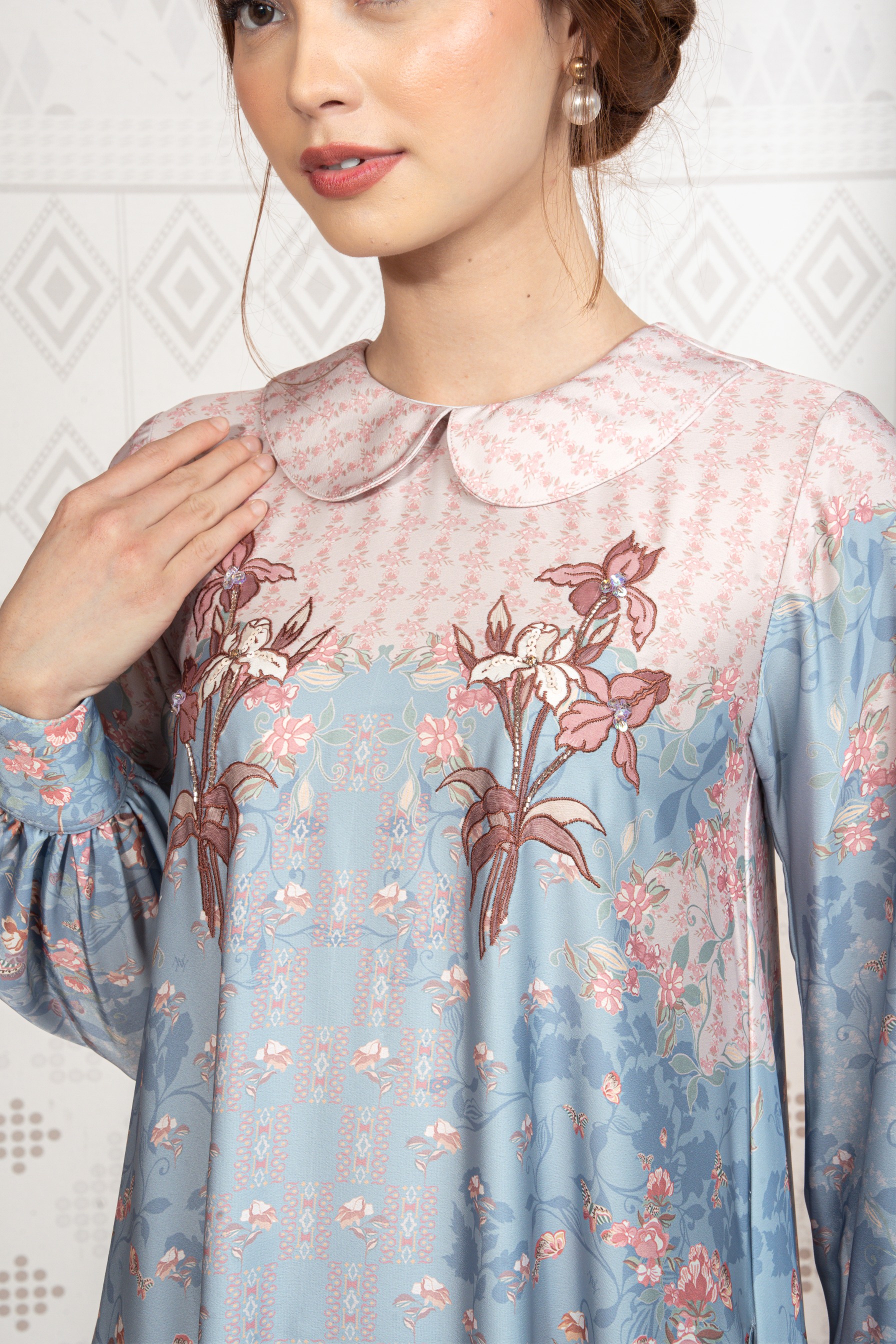 Sylviora Dress in Lagoon Blue