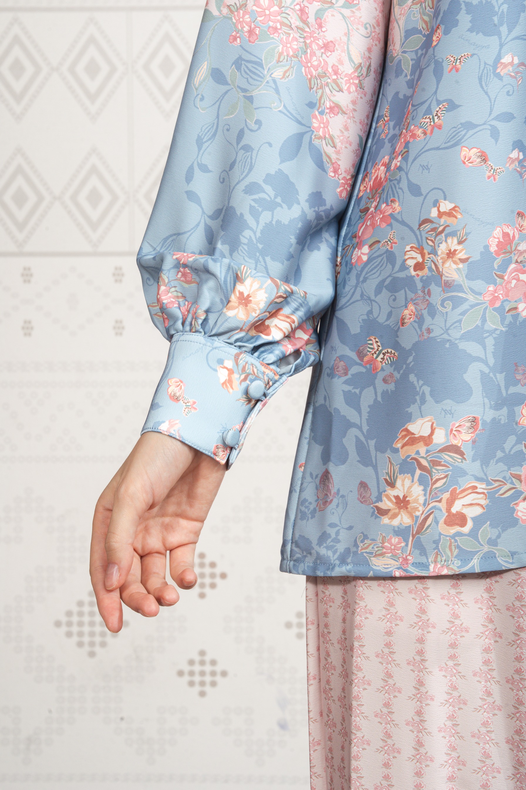 Sylviora Blouse in Lagoon Blue