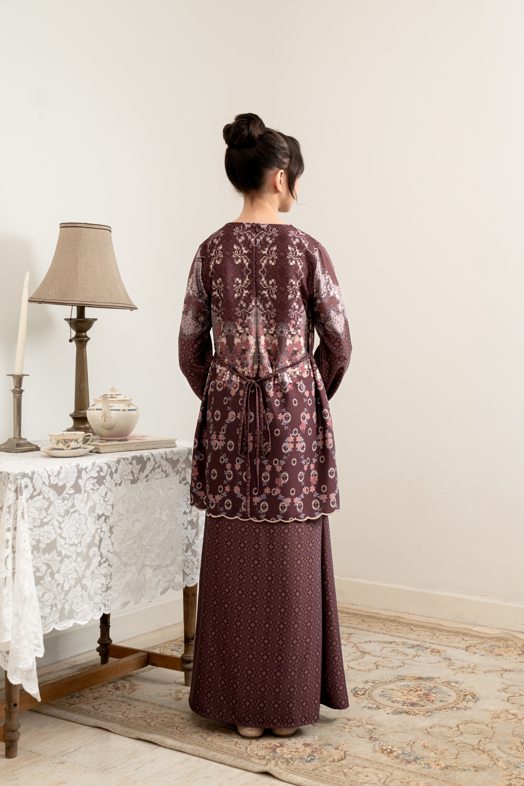 PO Omah Nenek Kurung Anak in Vintage Burgundy