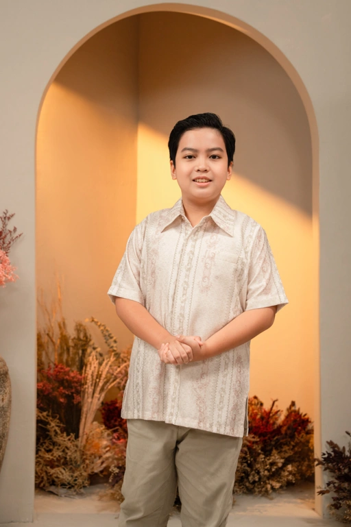 Image of PO Kayana Shirt Boys in Pine Mist