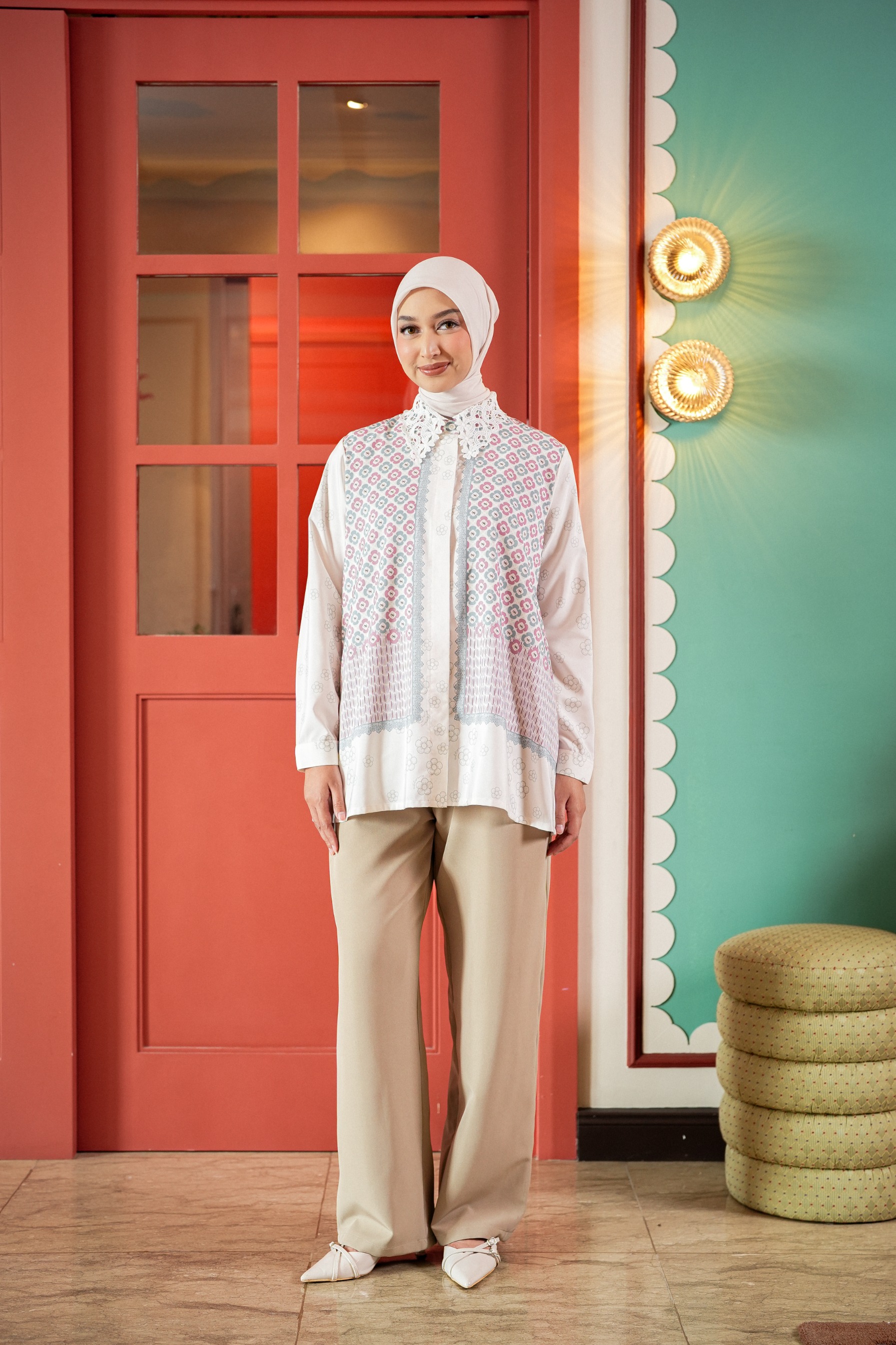 Elodie Blouse In Pink Rush