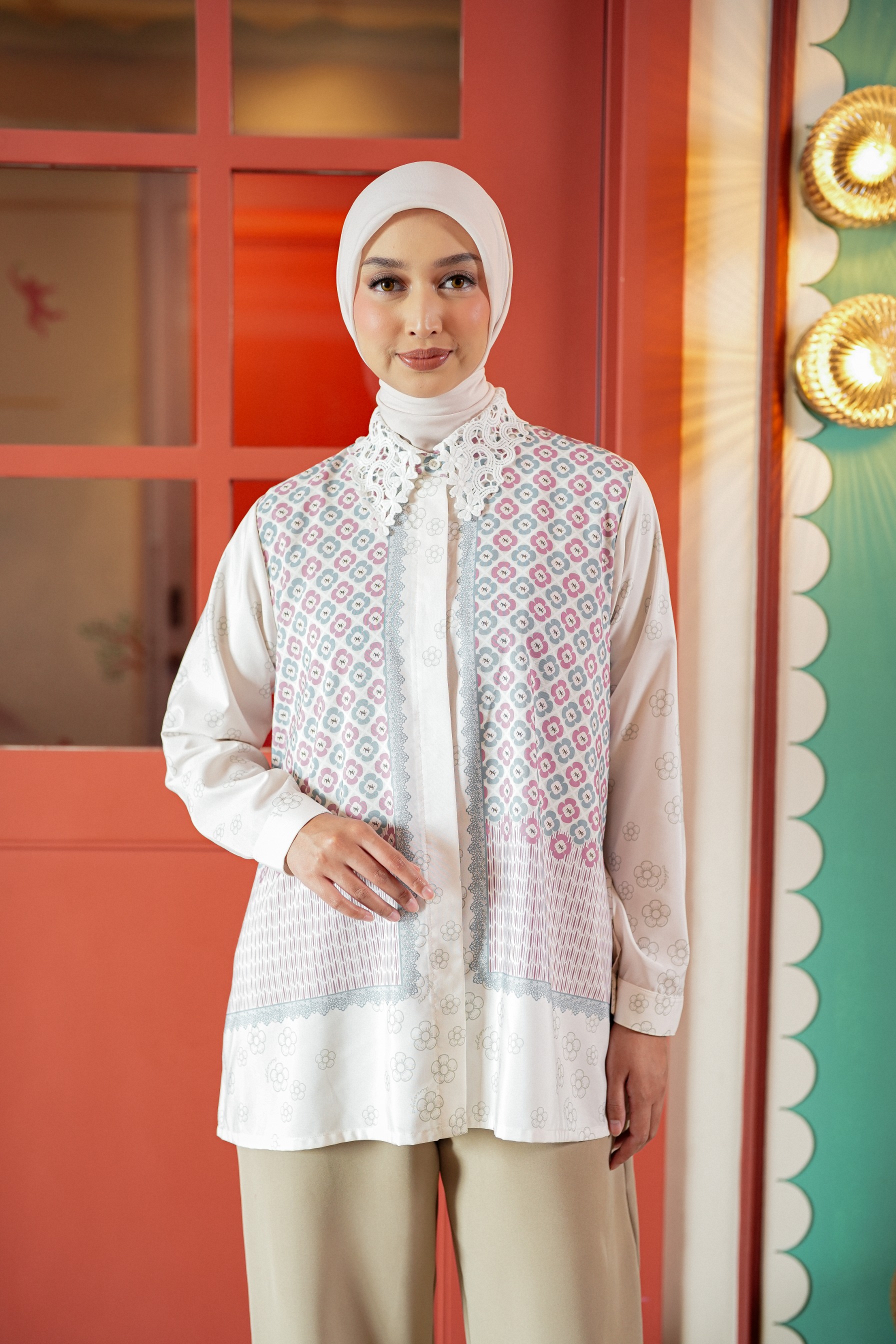 Elodie Blouse In Pink Rush