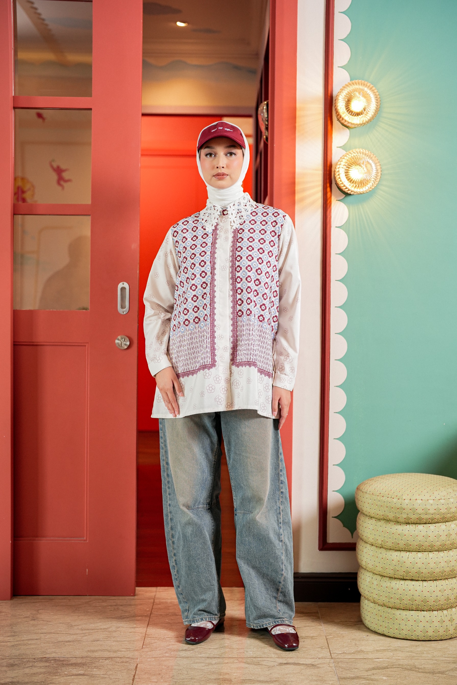 Elodie Blouse In Scarlet Red