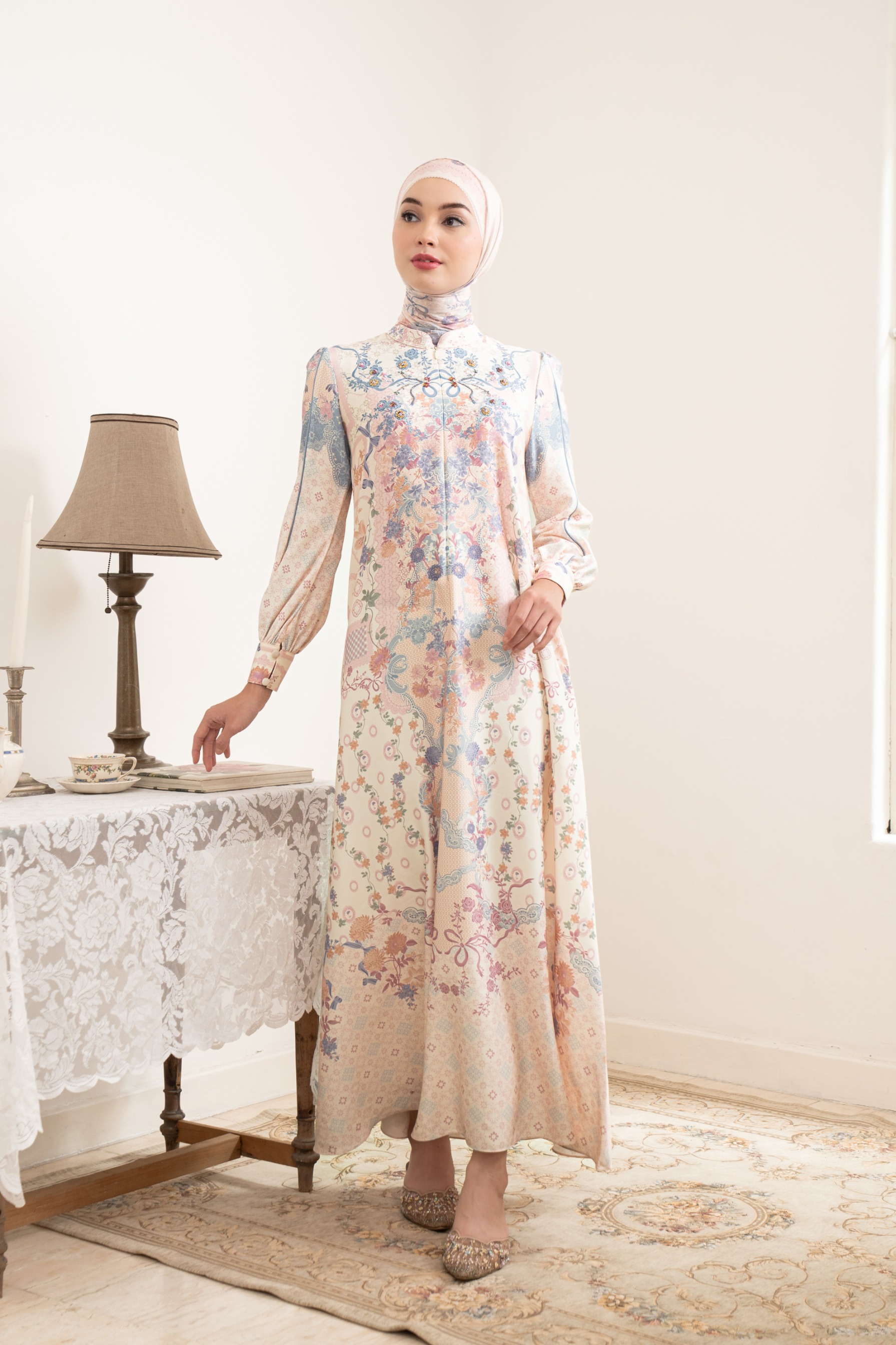 PO Omah Nenek Dress in Blue Serenity