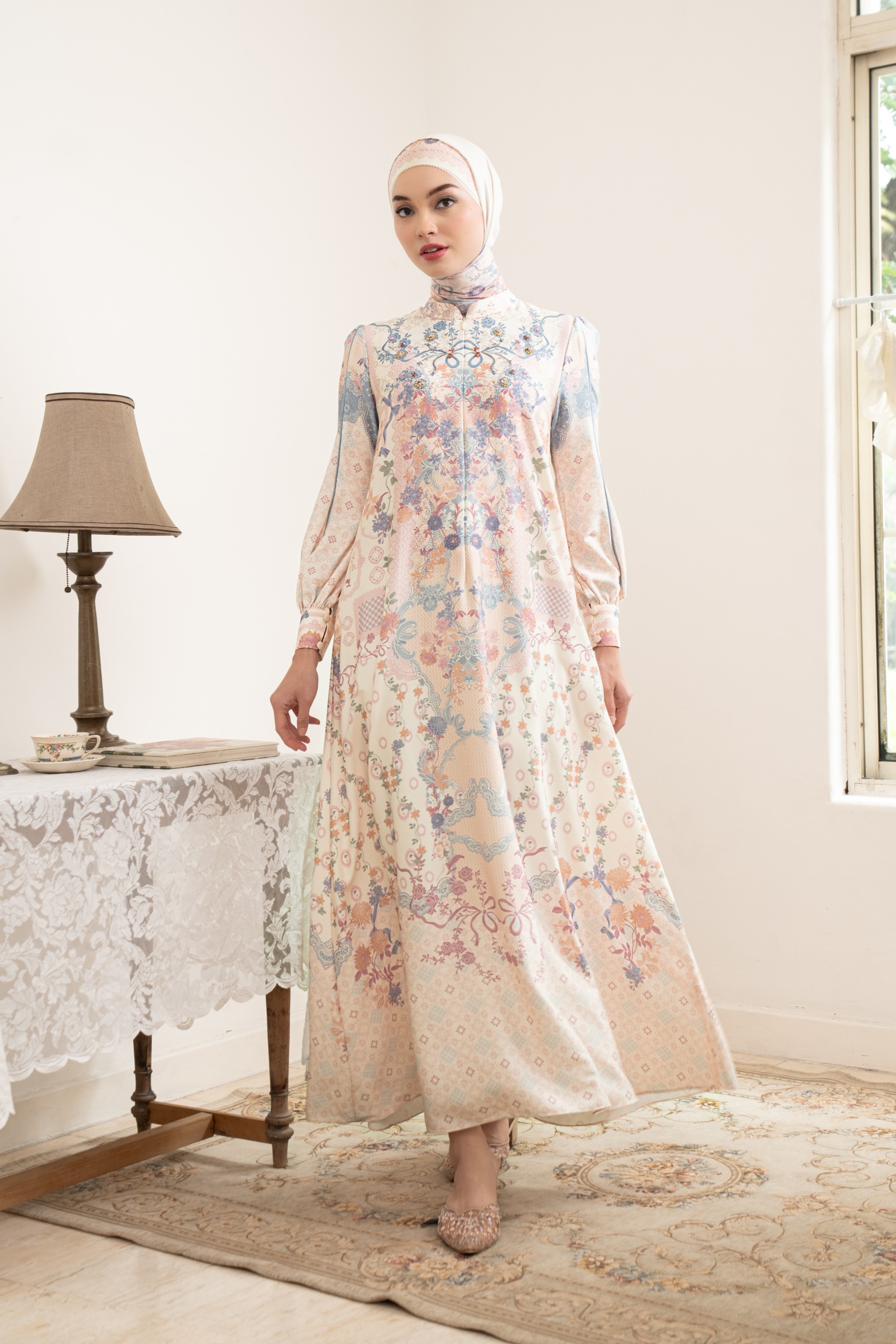 PO Omah Nenek Dress in Blue Serenity