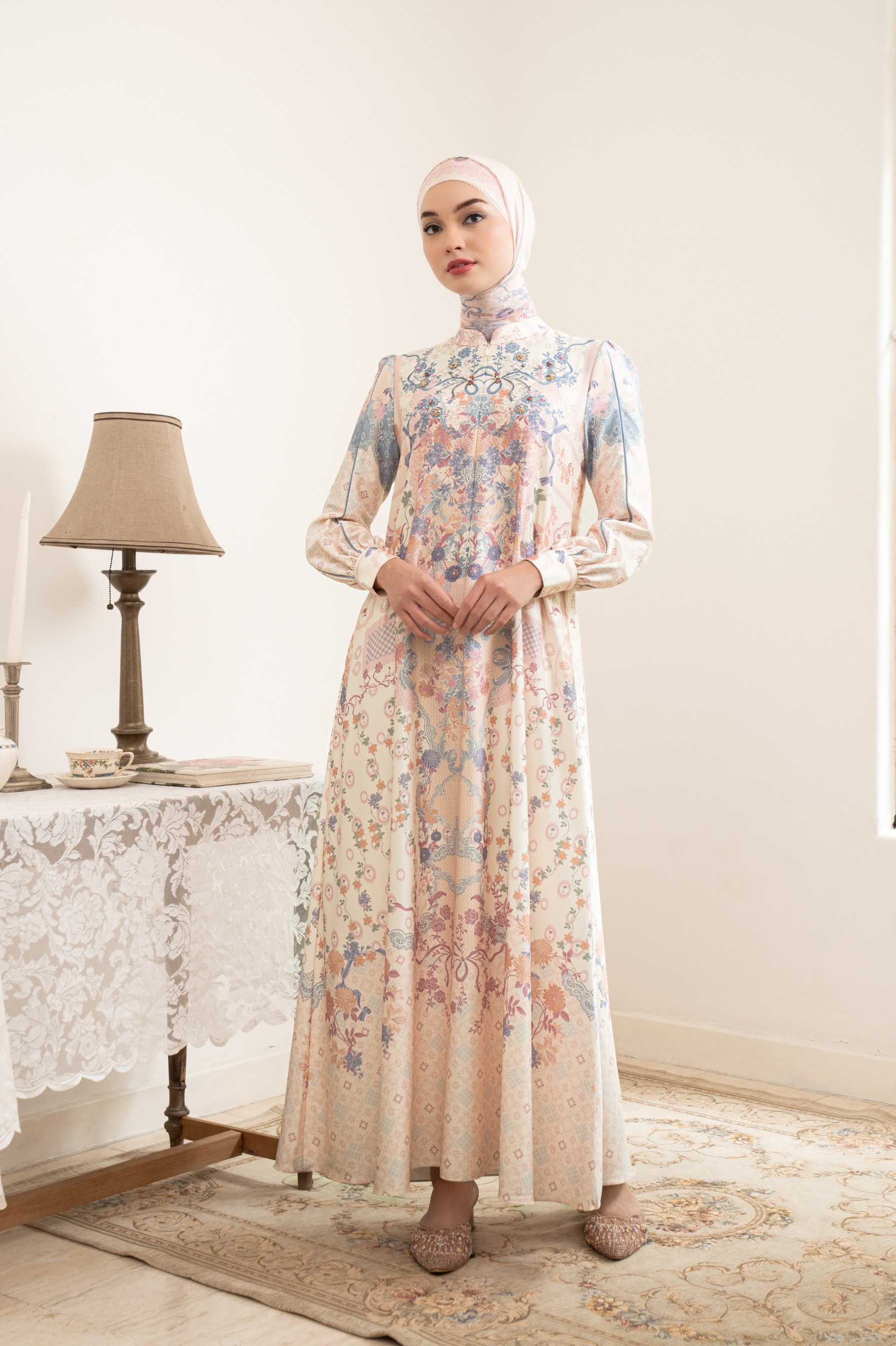 PO Omah Nenek Dress in Blue Serenity