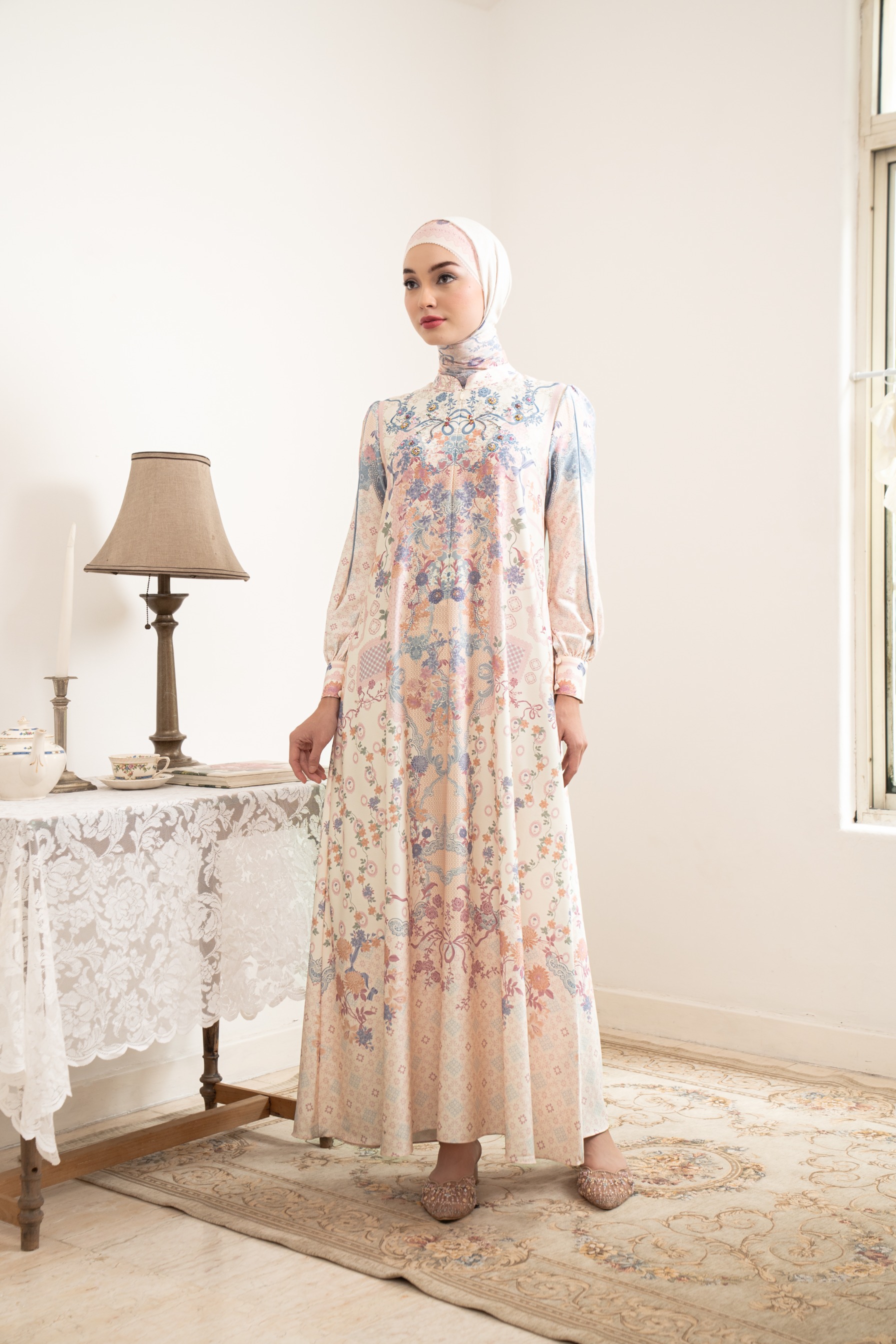 PO Omah Nenek Dress in Blue Serenity