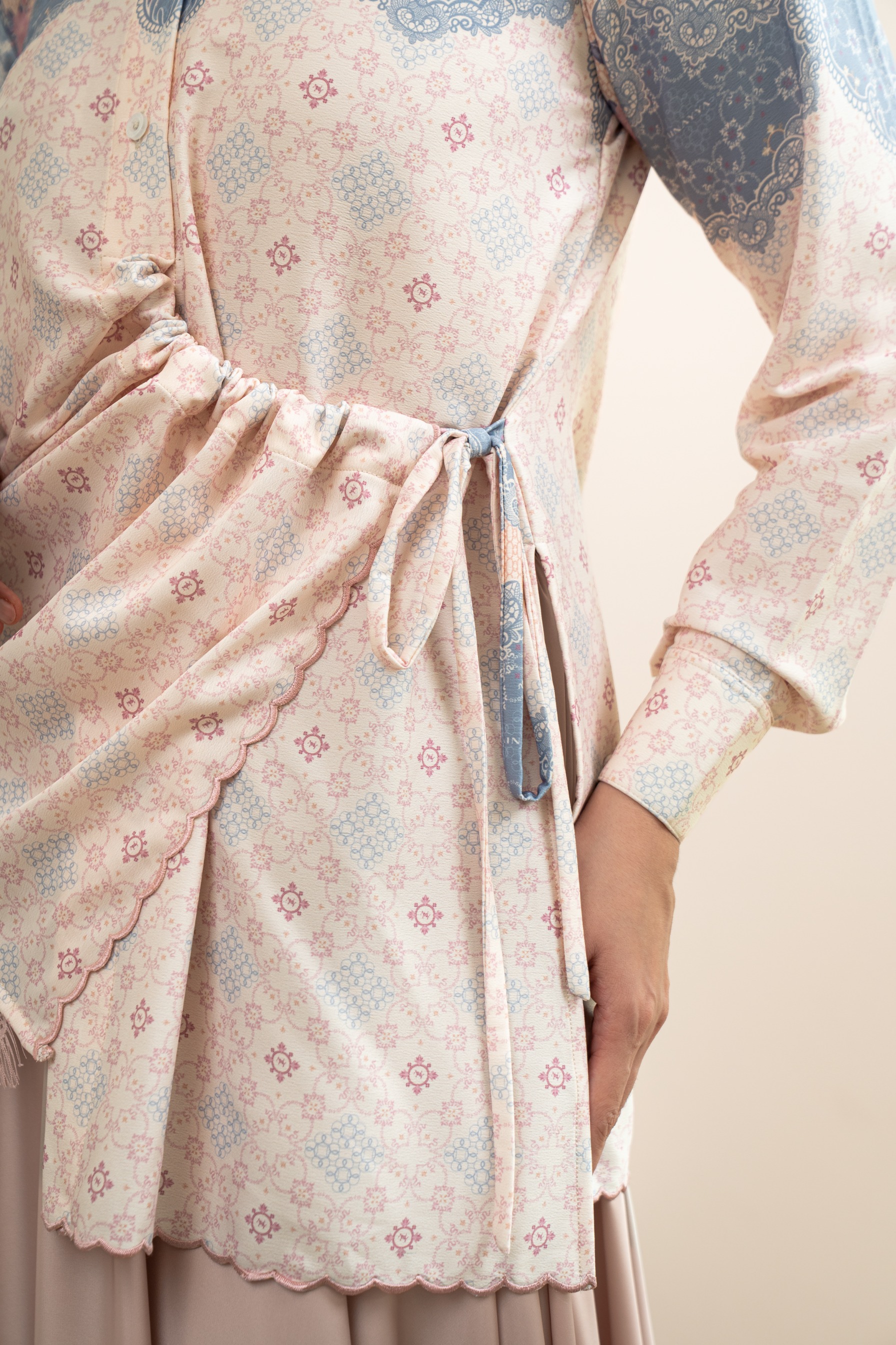 PO Omah Nenek Blouse in Blue Serenity