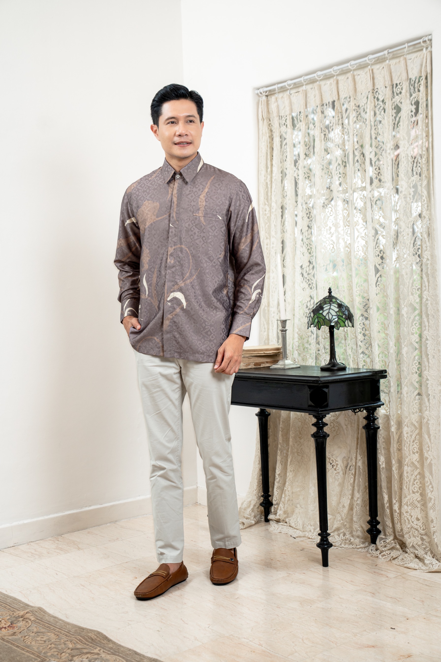 PO Lana Shirt Men in Misty Taupe