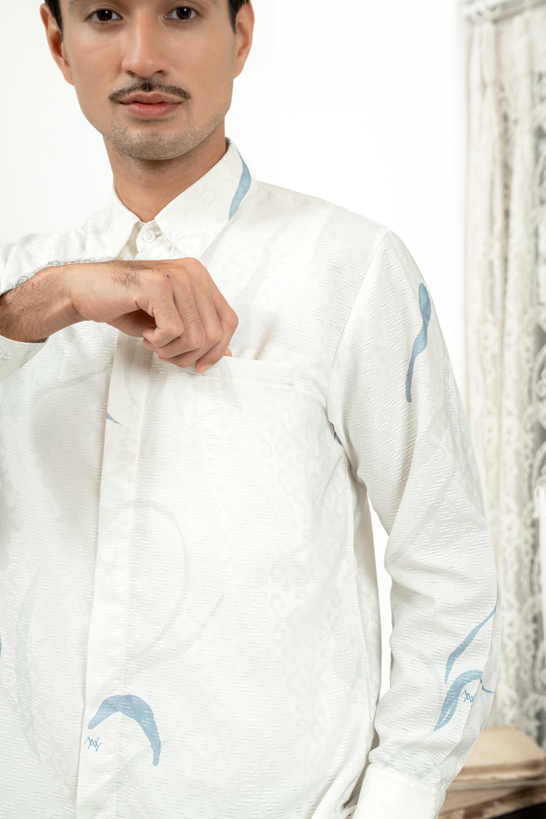 PO Lana Shirt Men in Lily Sky