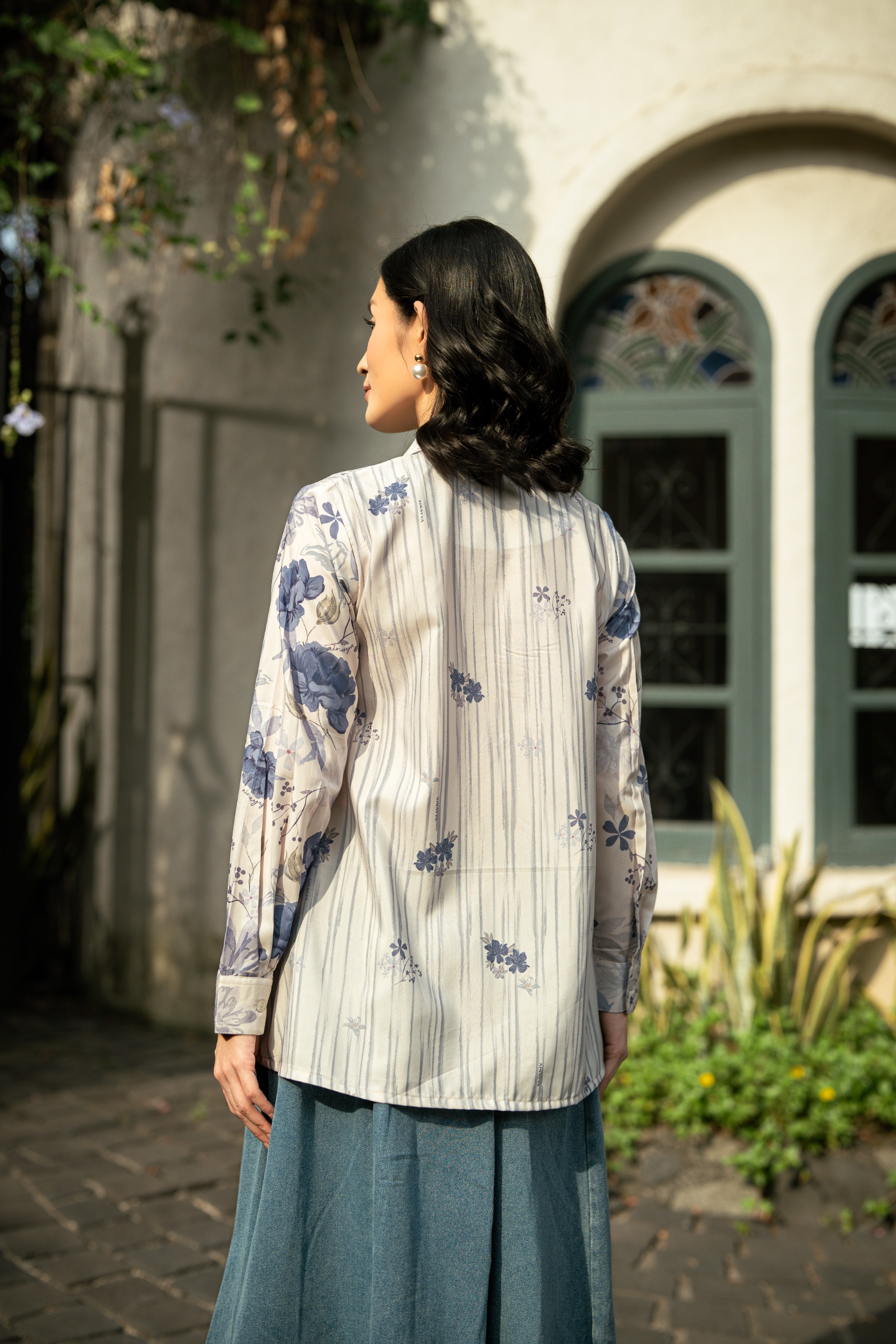 Bloom Shirt in Porcelain Blue
