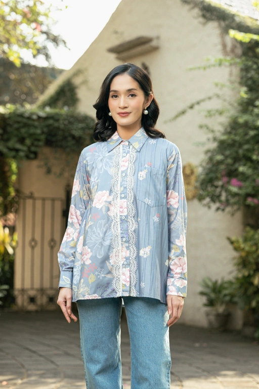 Bloom Shirt in Sky Blossom