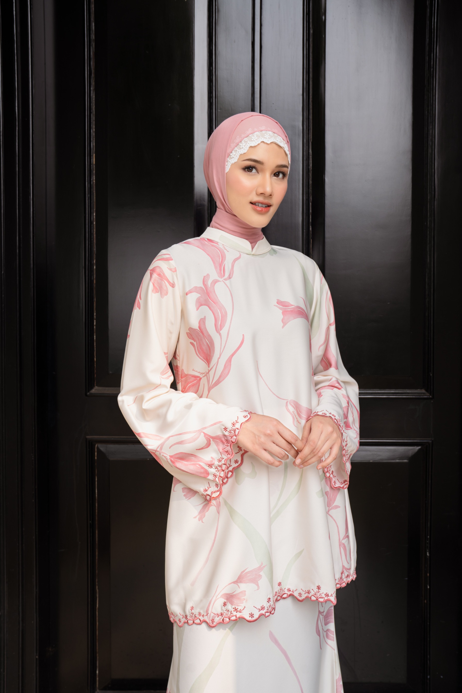 Lana Kurung in Blush Peony