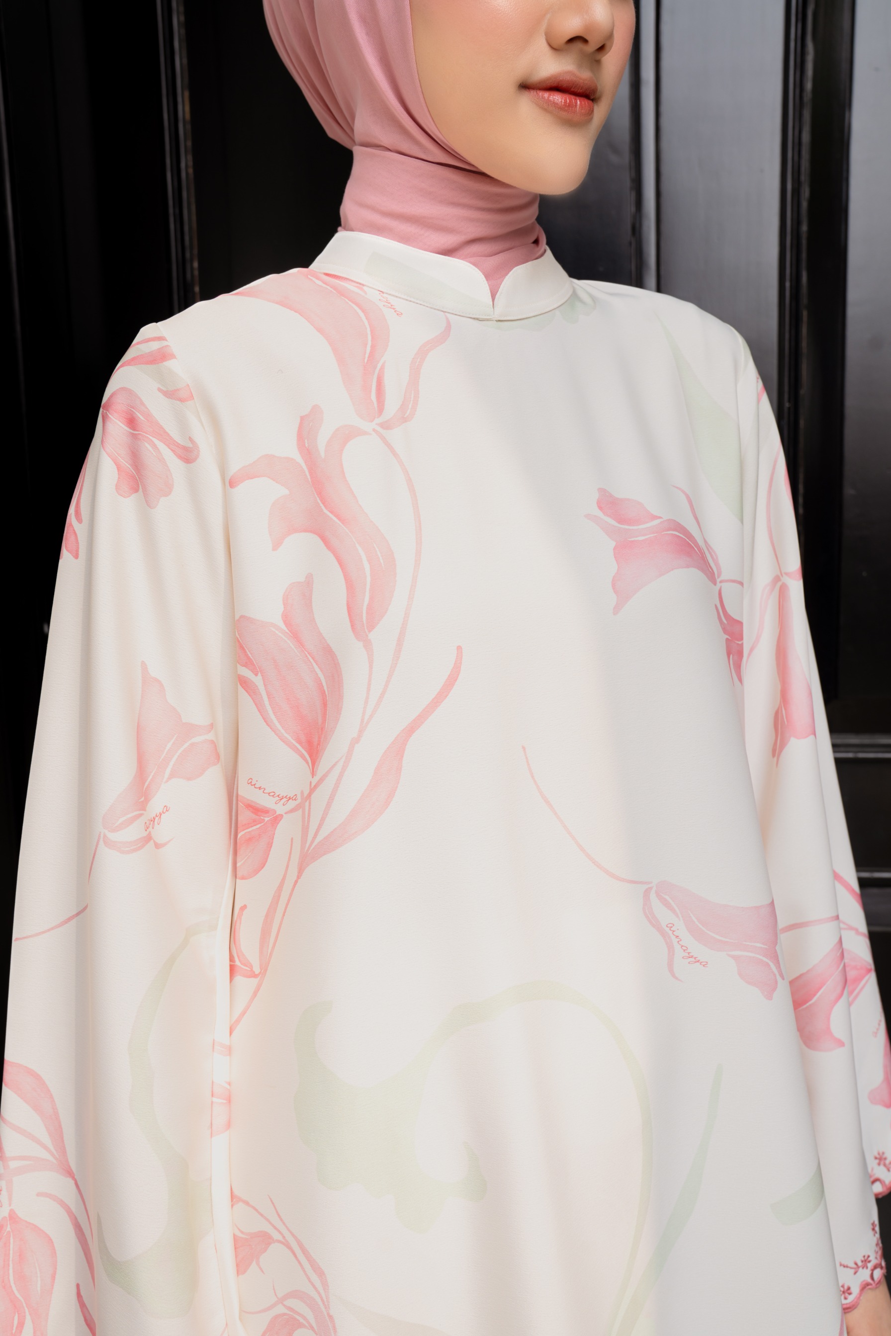 Lana Kurung in Blush Peony