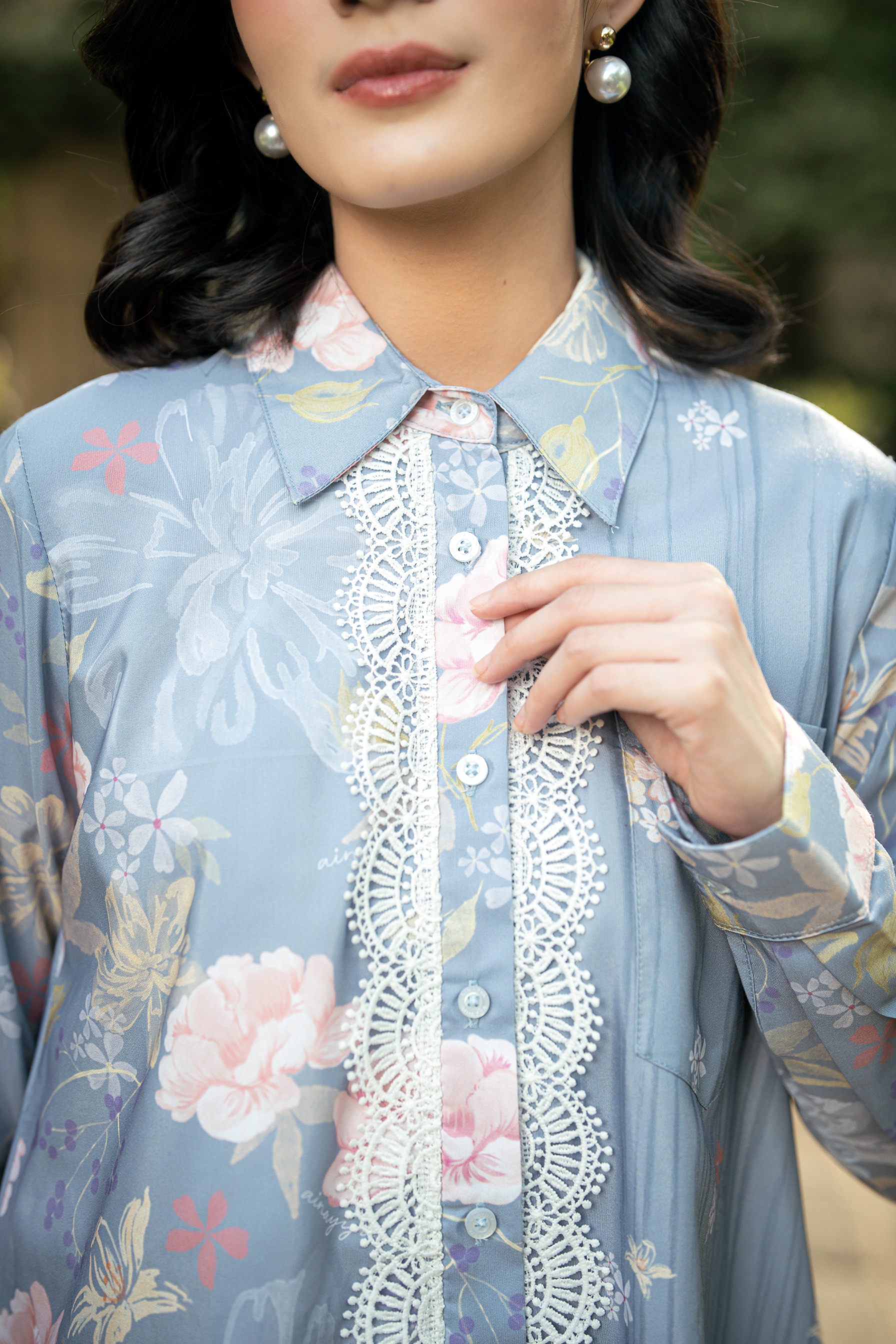 Bloom Shirt in Sky Blossom