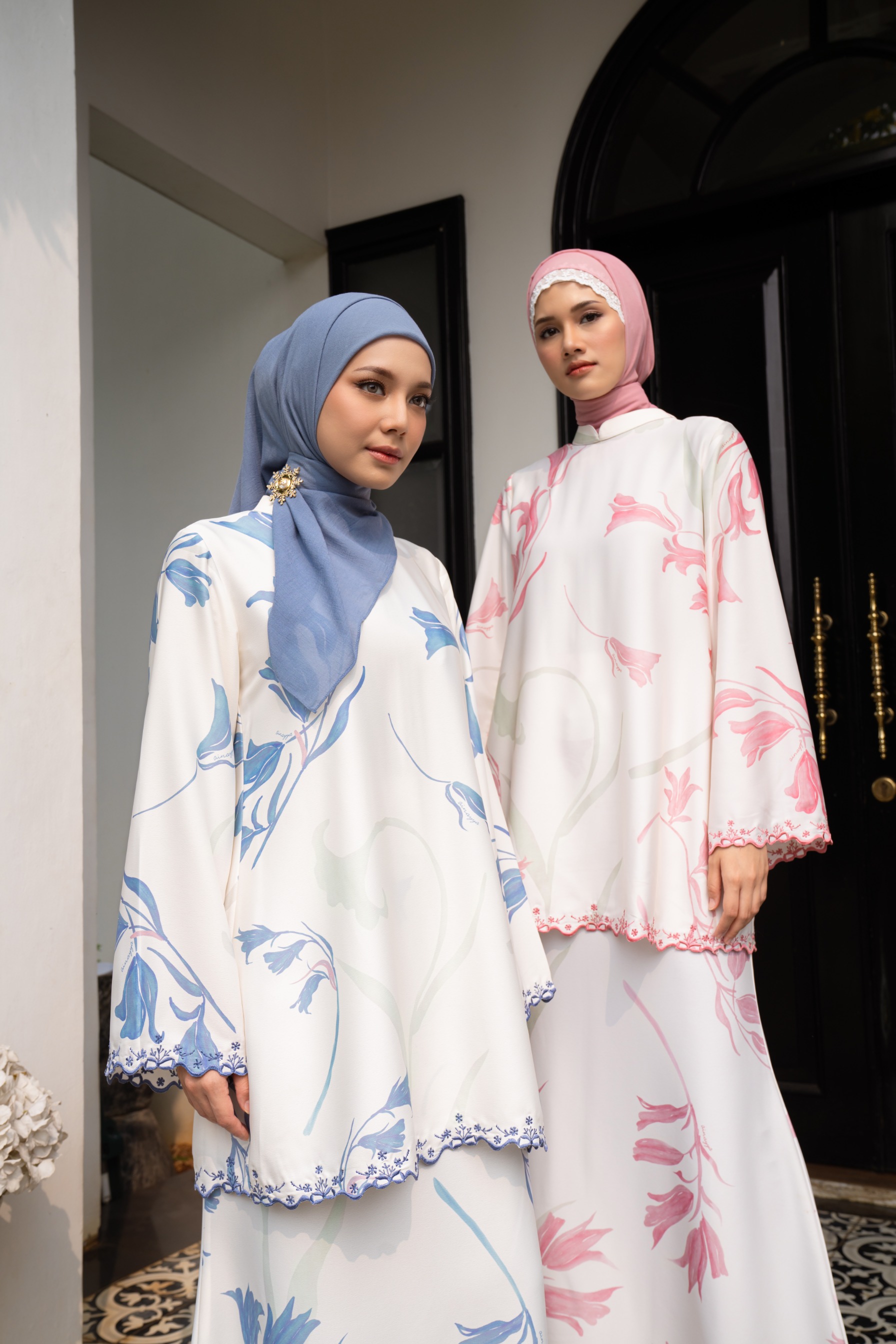 Lana Kurung in Blush Peony