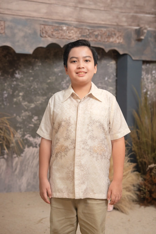 Image of Meutia Shirt Boys in Ivory Pearl