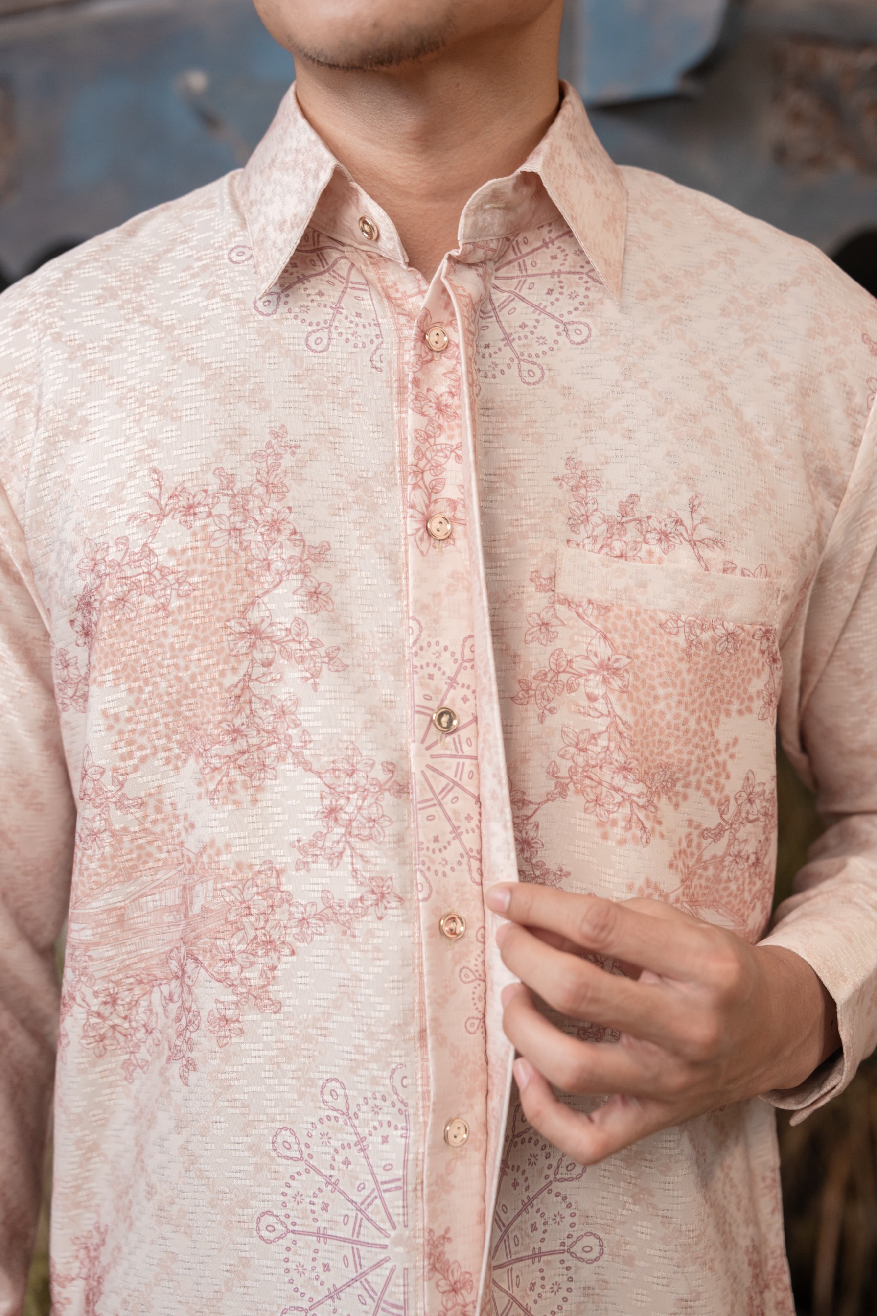Meutia Shirt Men in Woodrose