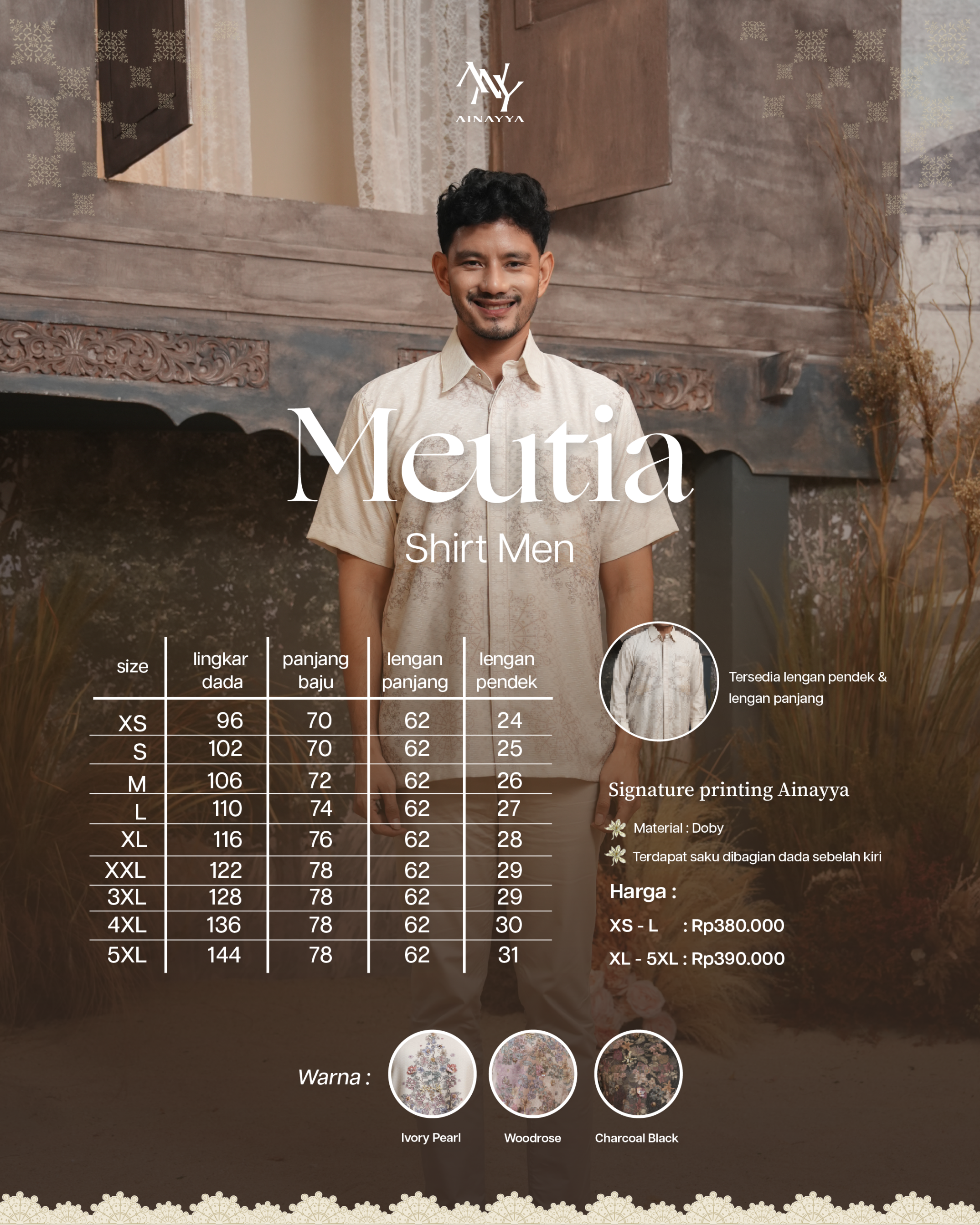 Meutia Shirt Men in Woodrose