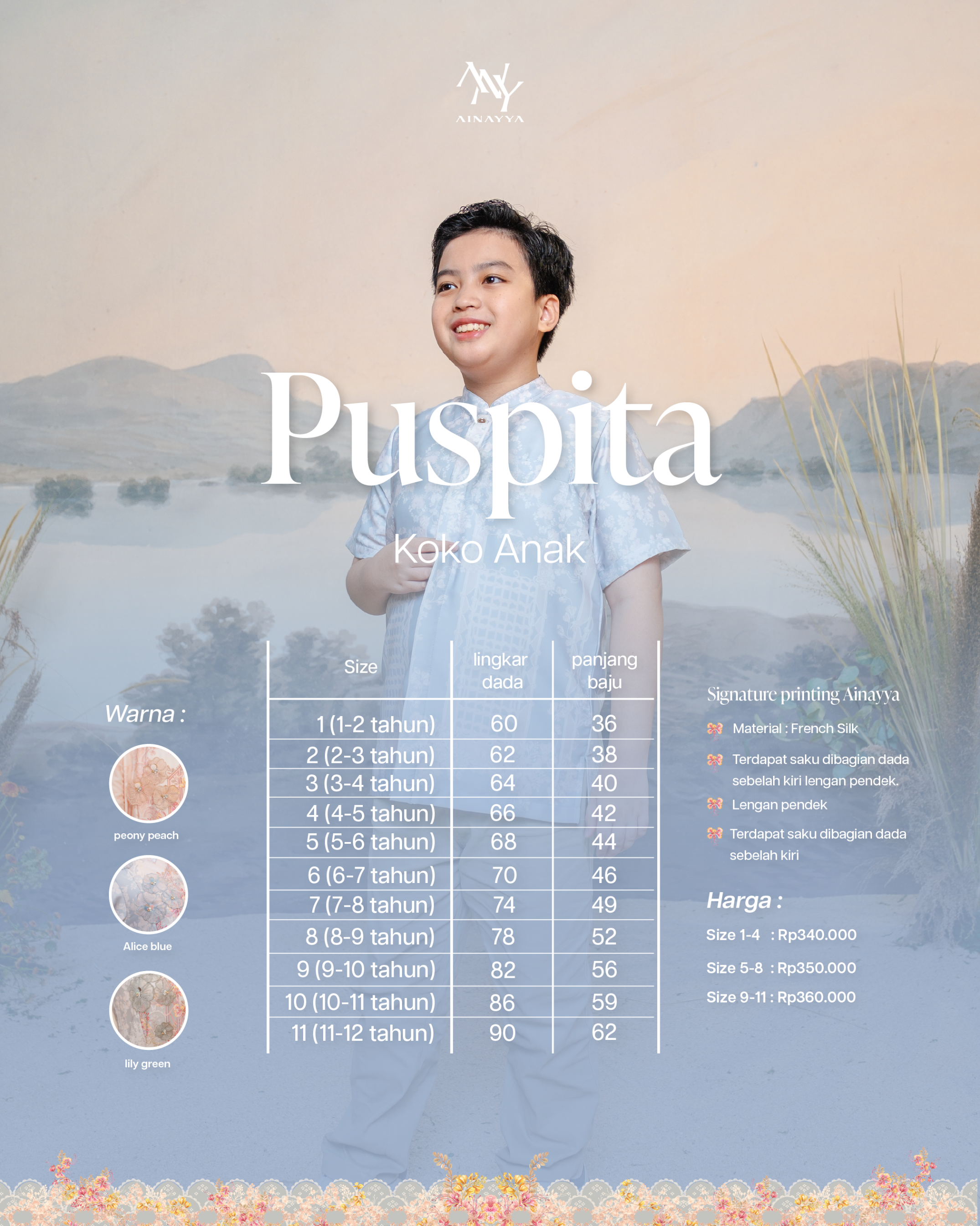 PO Puspita Koko Boys in Lily Green