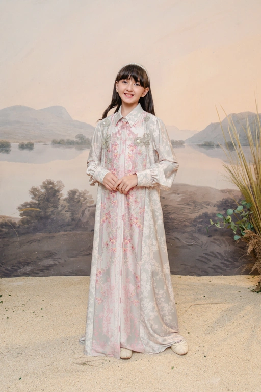 Image of PO Puspita Dress Kids in Lily Green