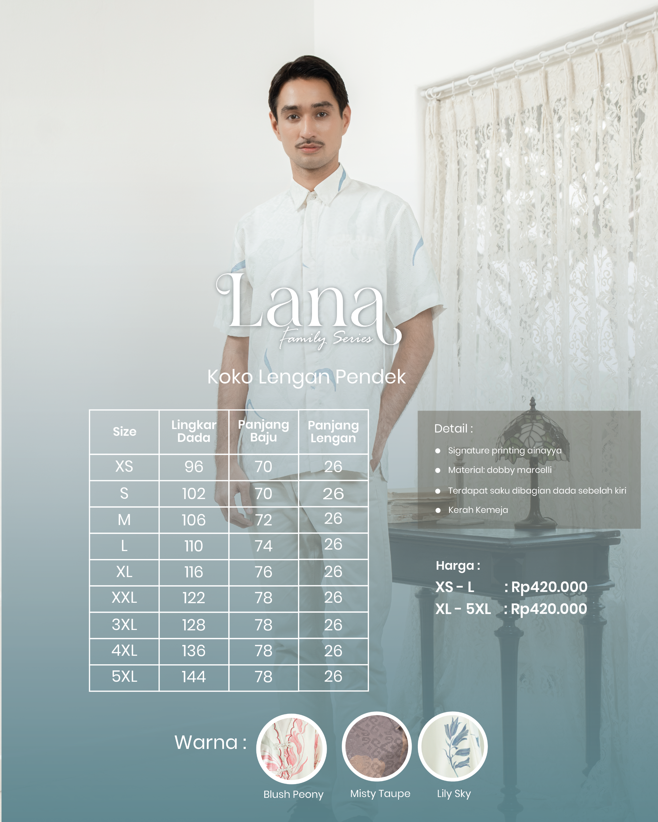 PO Lana Shirt Men in Misty Taupe