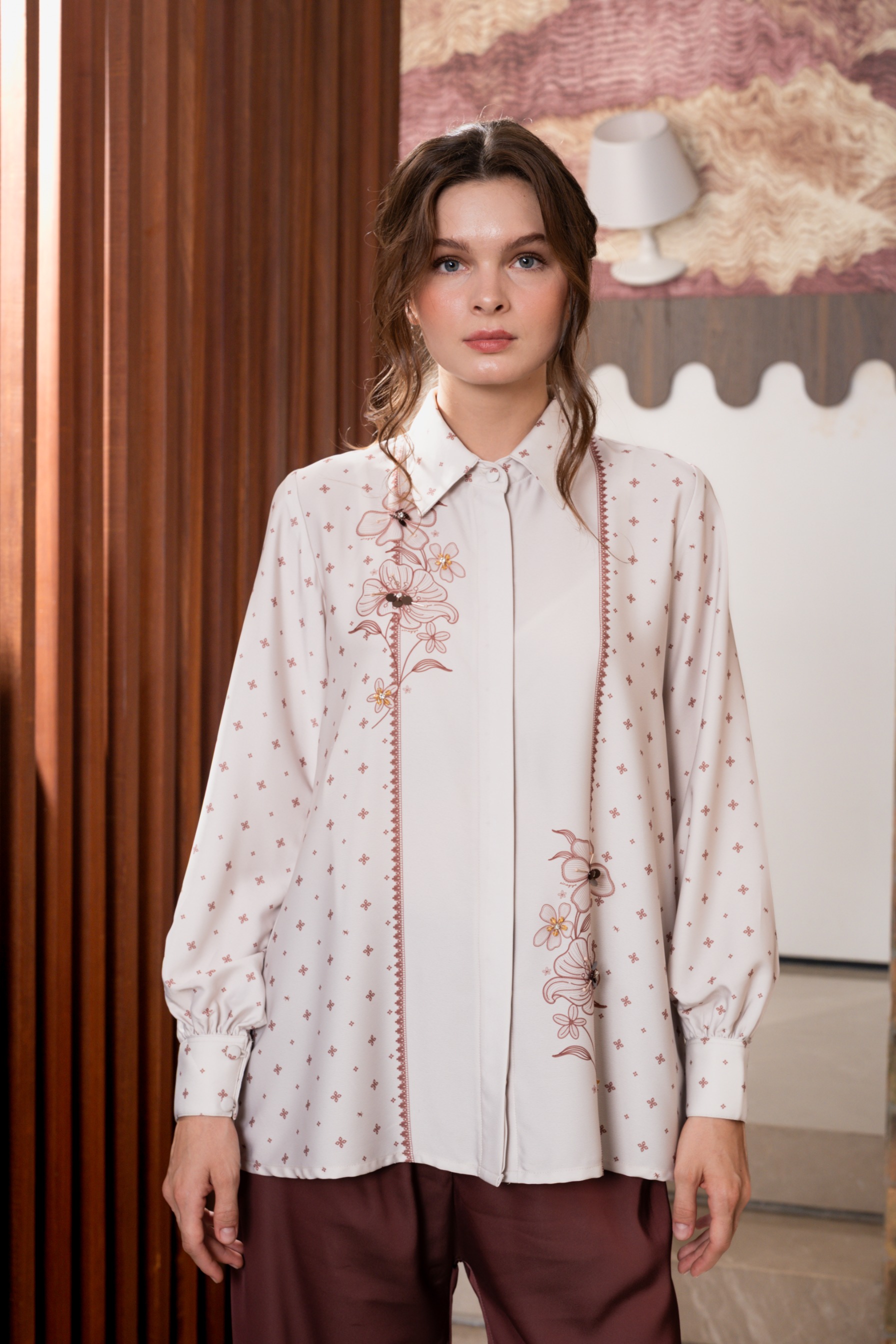 Althea Blouse in Velvet Rouge