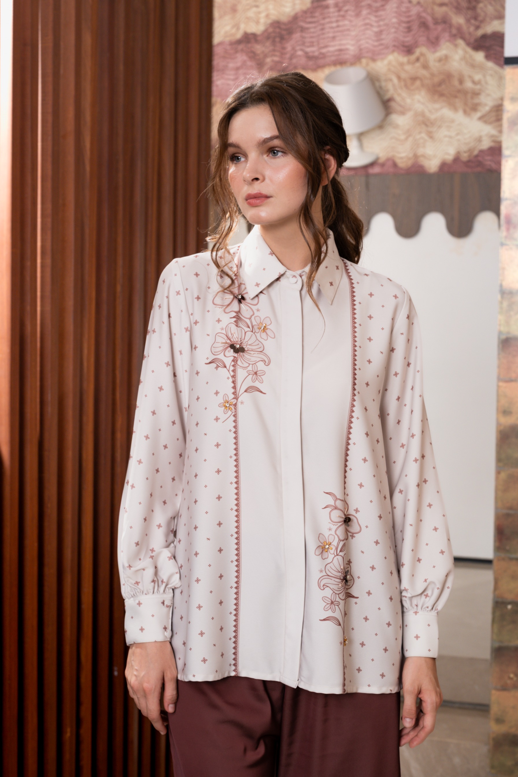 Althea Blouse in Velvet Rouge
