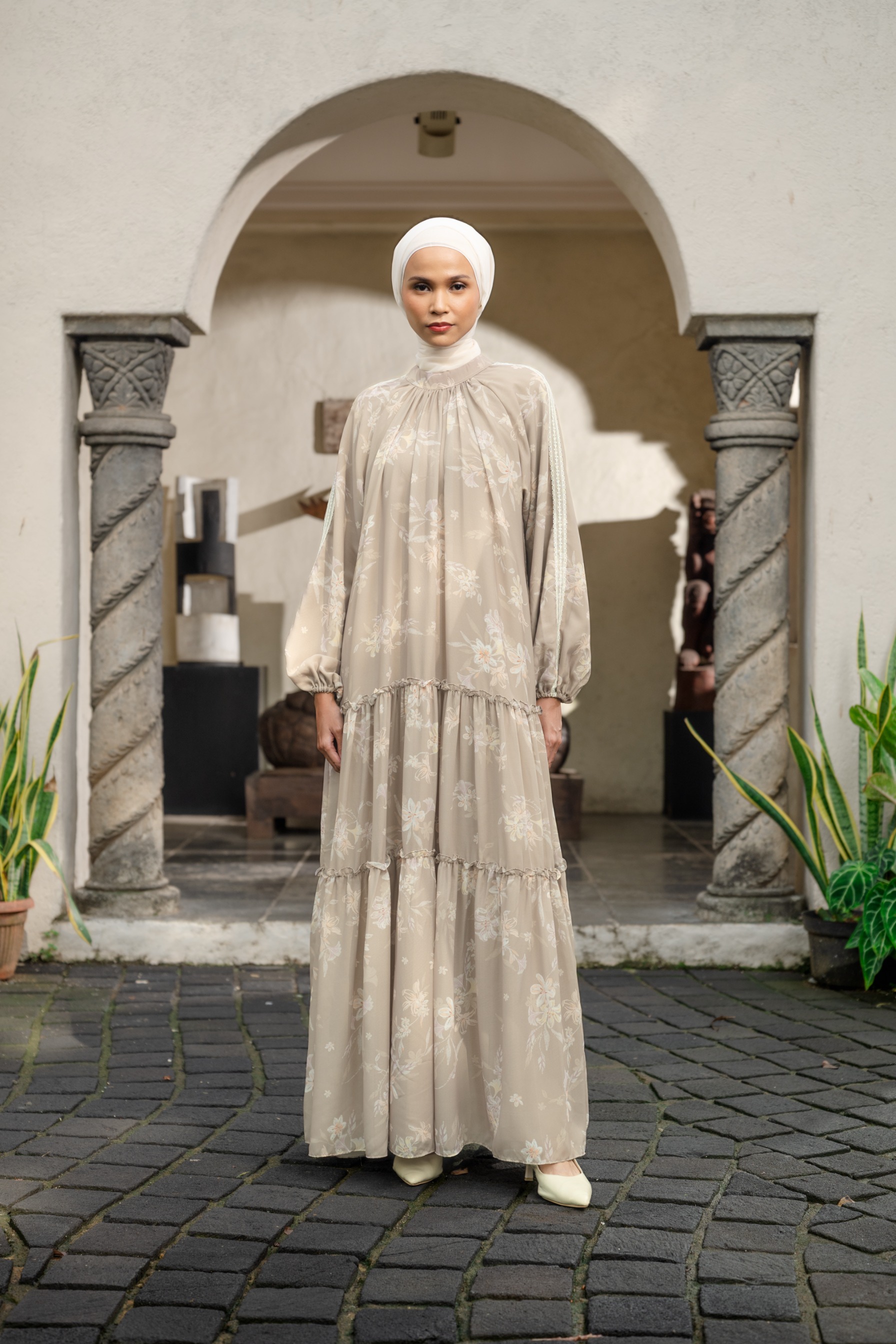 Rona Dress in Olive Stone