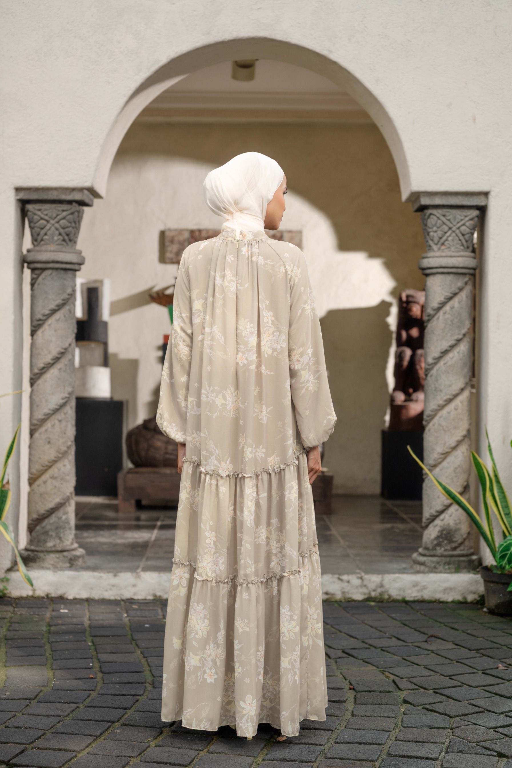 Rona Dress in Olive Stone