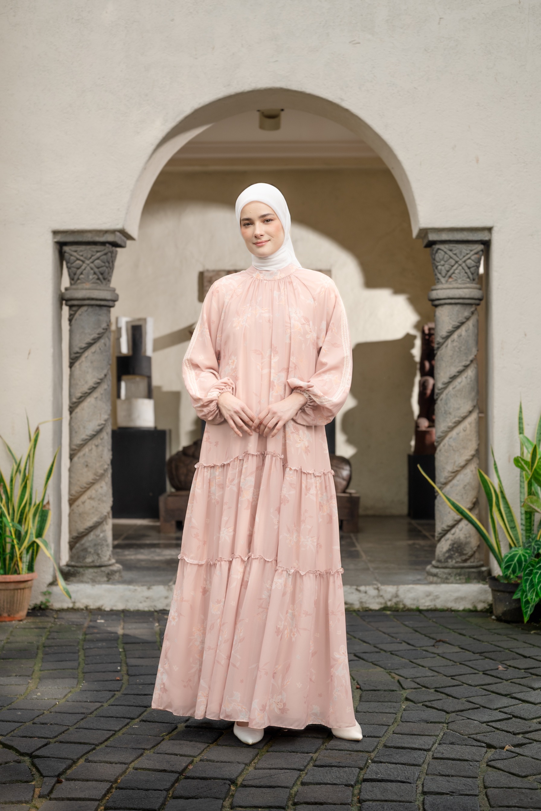 Rona Dress in Coral Pink