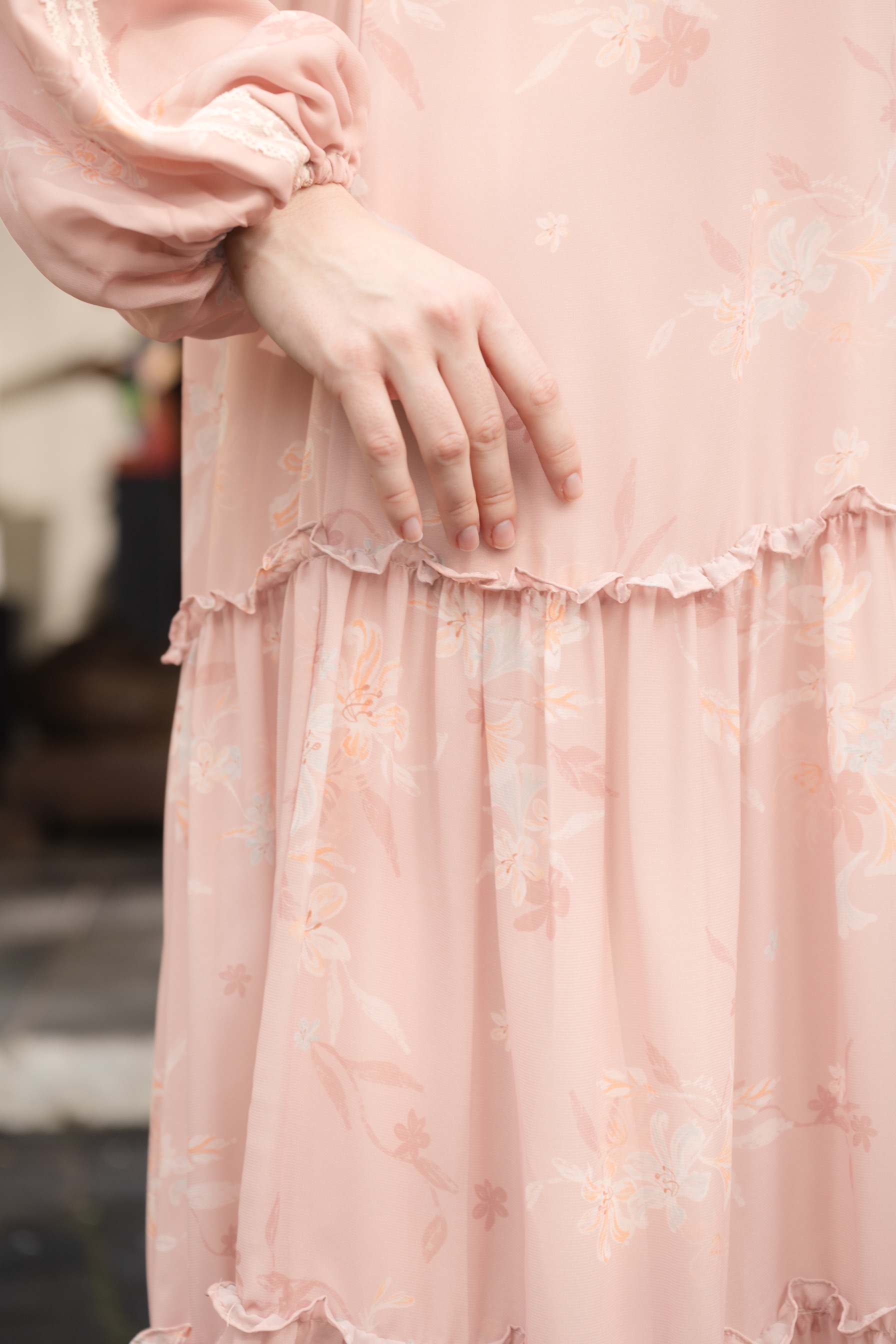 Rona Dress in Coral Pink