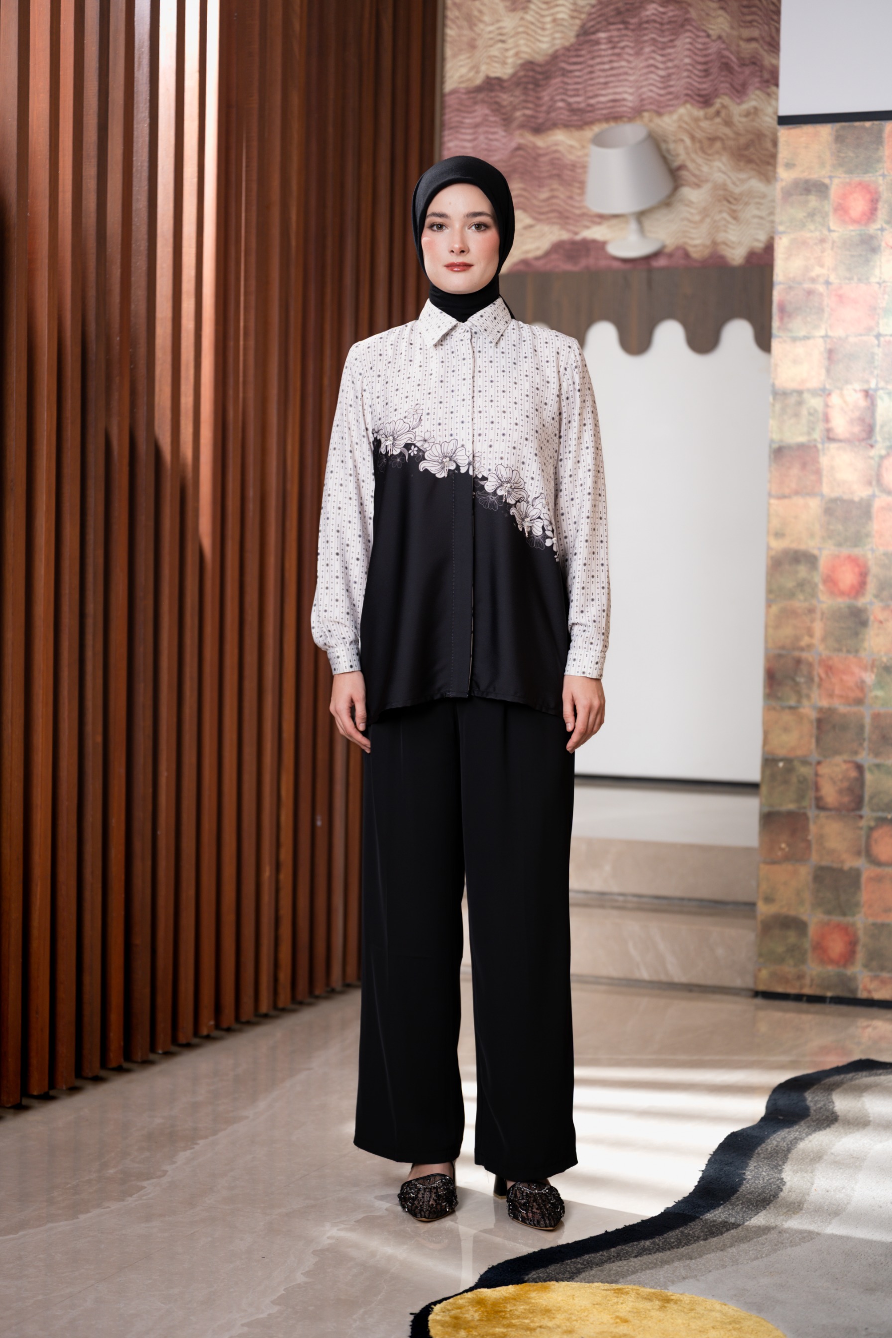 Allie Blouse in Black Coal