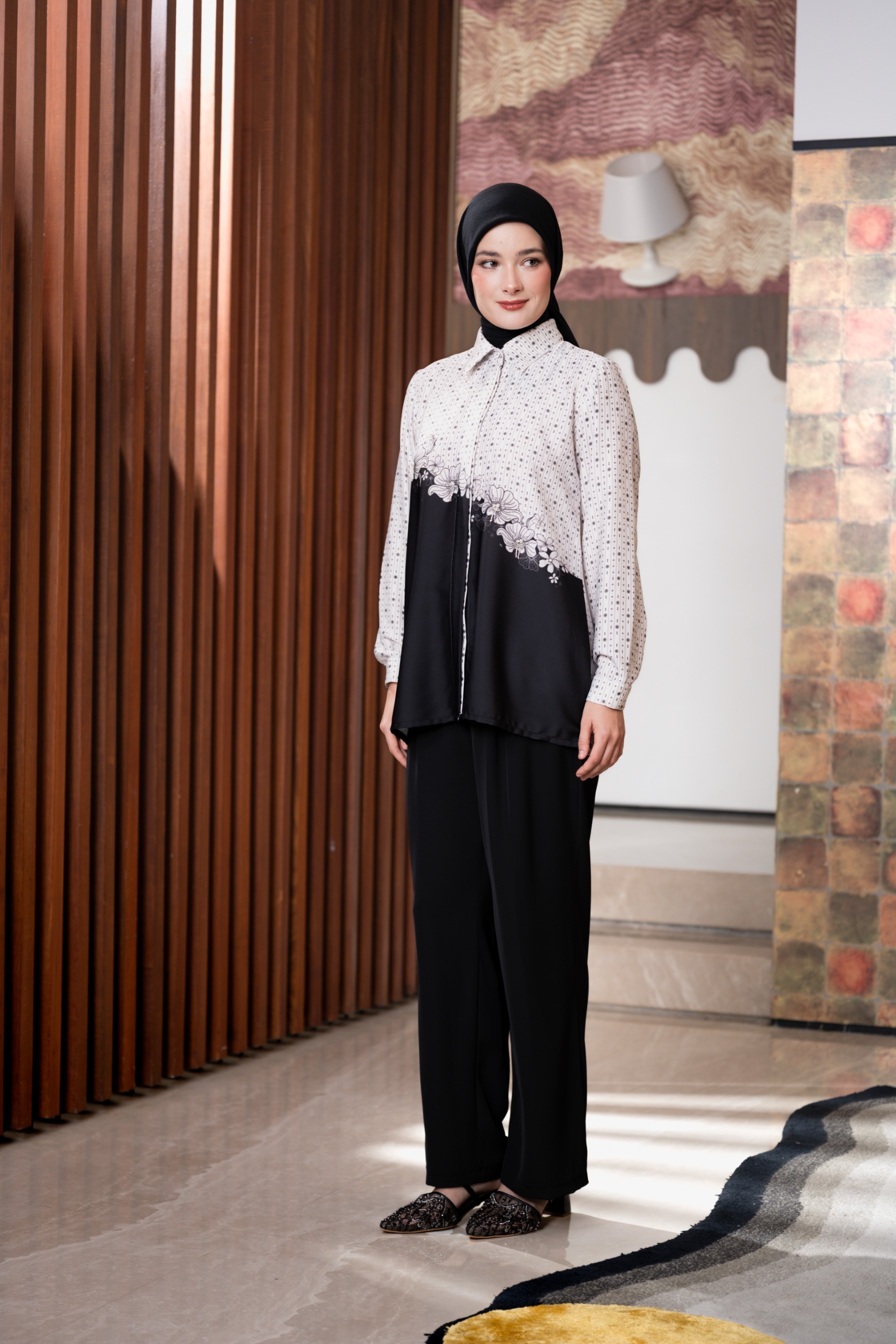 Allie Blouse in Black Coal