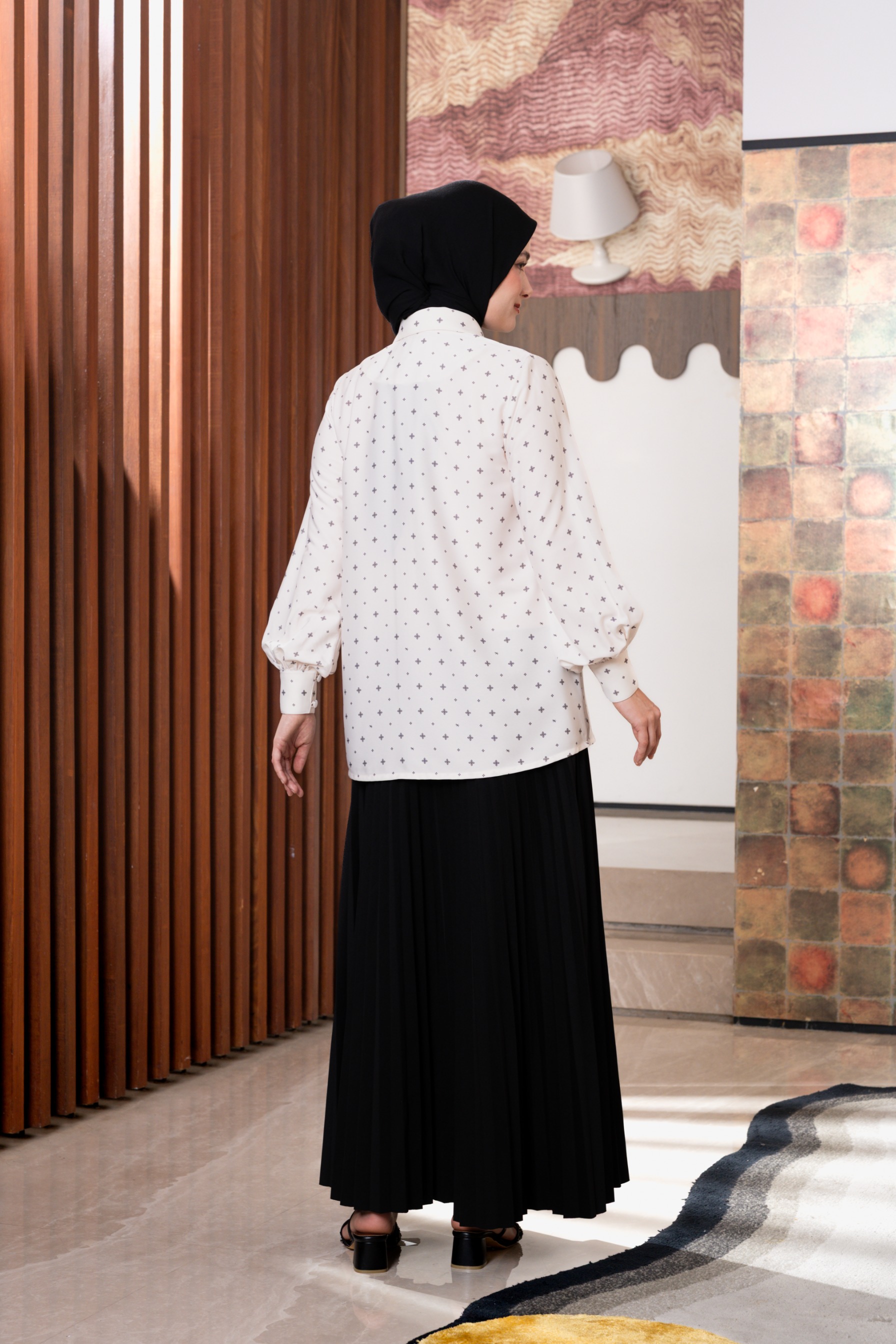 Althea Blouse in Dark Onyx