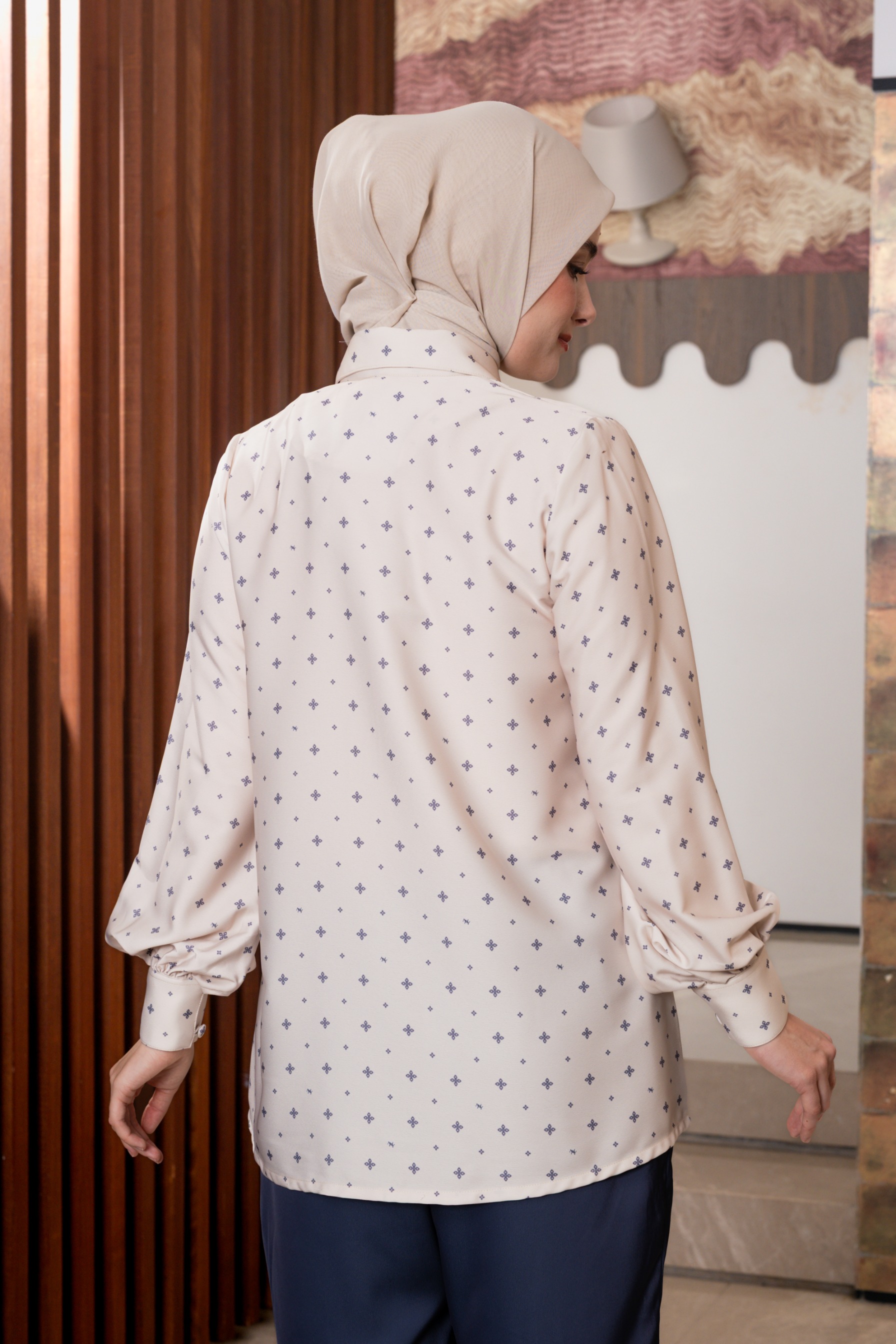 Althea Blouse in Ink Blue