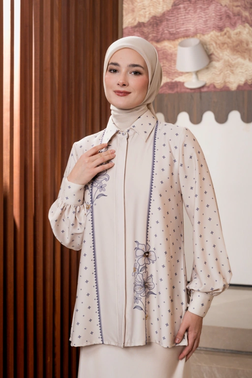 Althea Blouse in Ink Blue