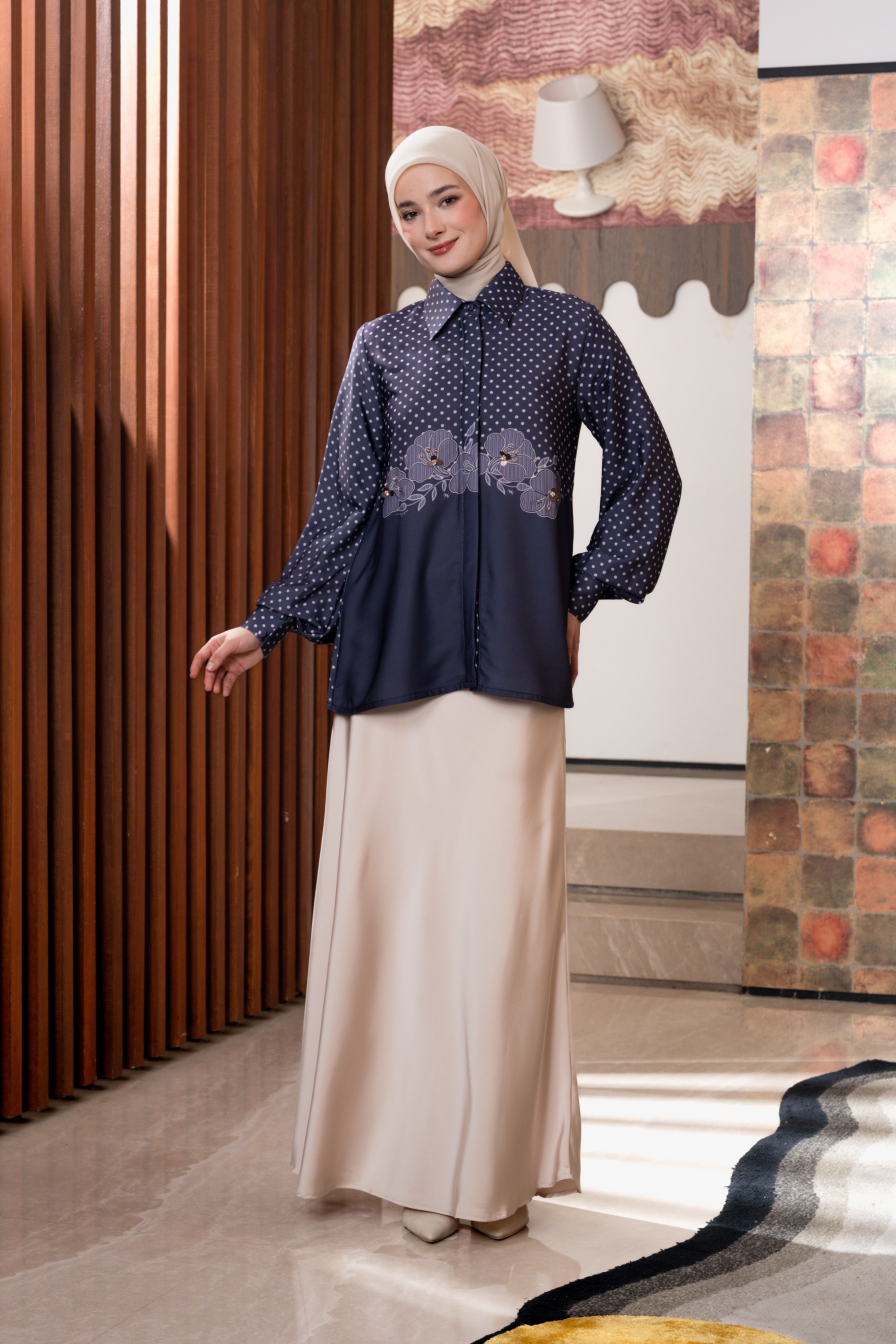 Alyssa Blouse in Ink Blue