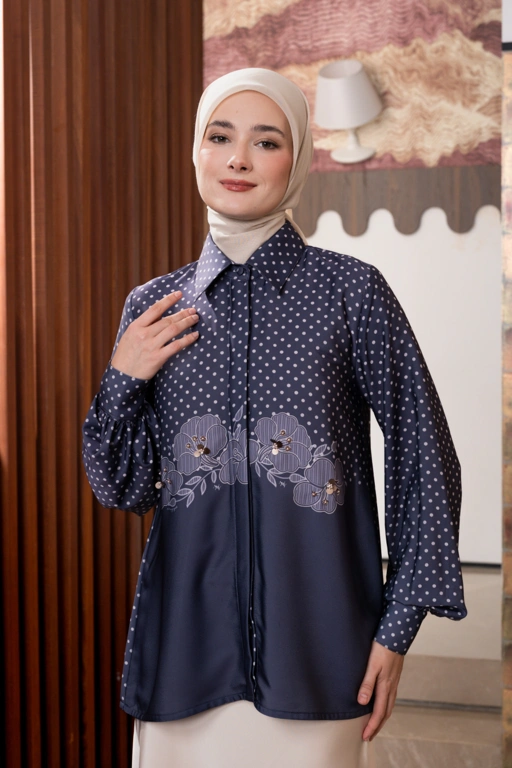 Alyssa Blouse in Ink Blue
