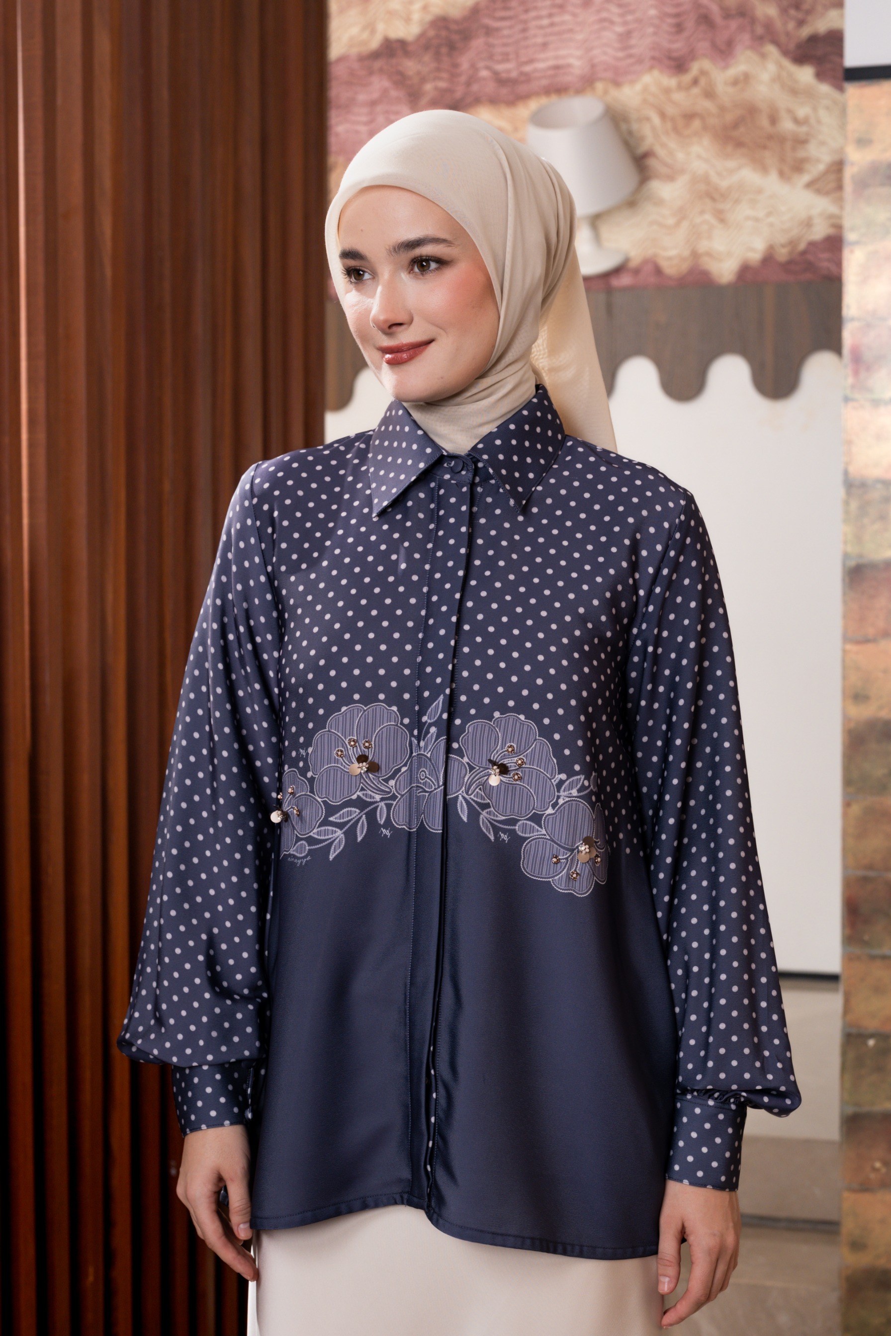 Alyssa Blouse in Ink Blue