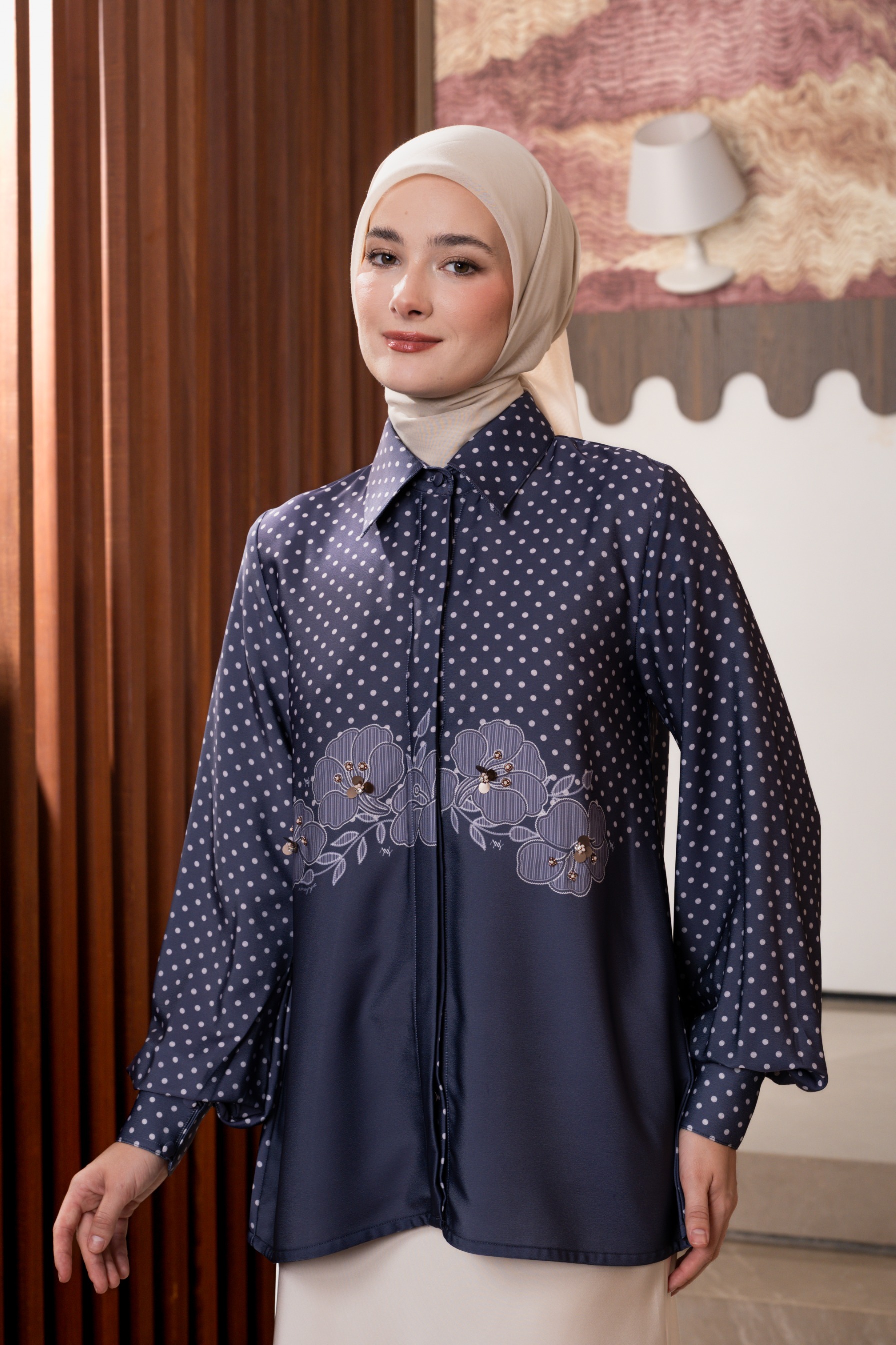 Alyssa Blouse in Ink Blue