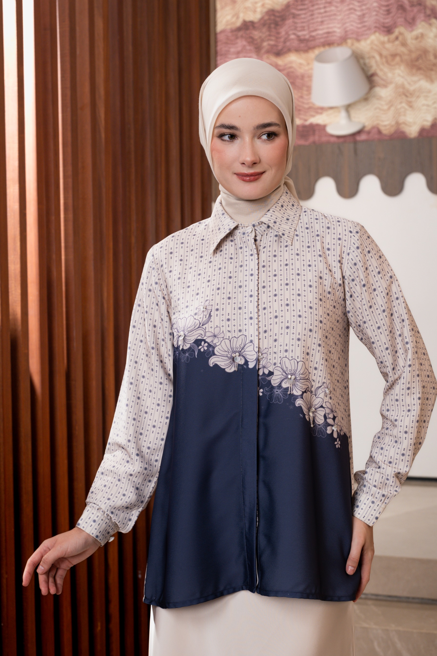 Allie Blouse In Ink Blue