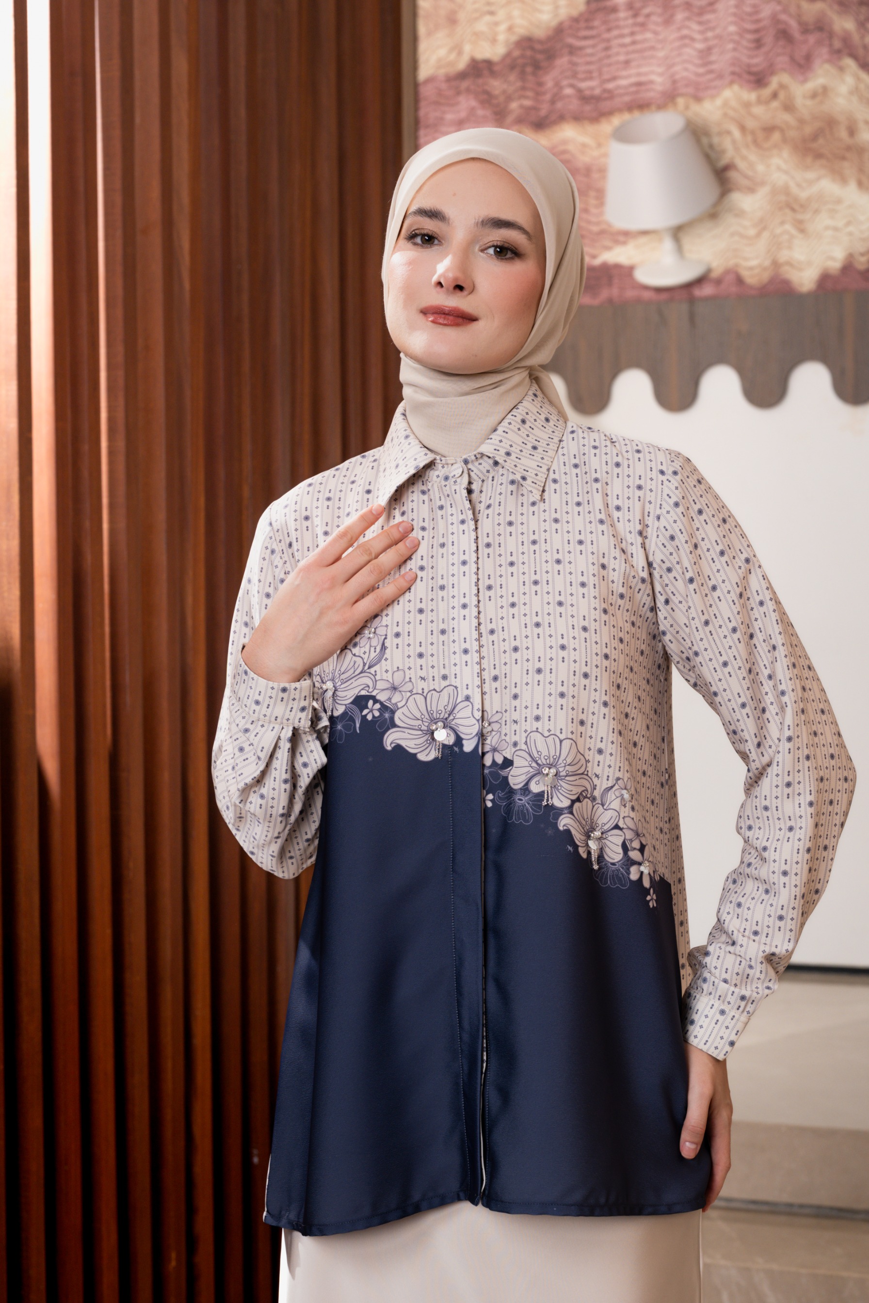Allie Blouse In Ink Blue