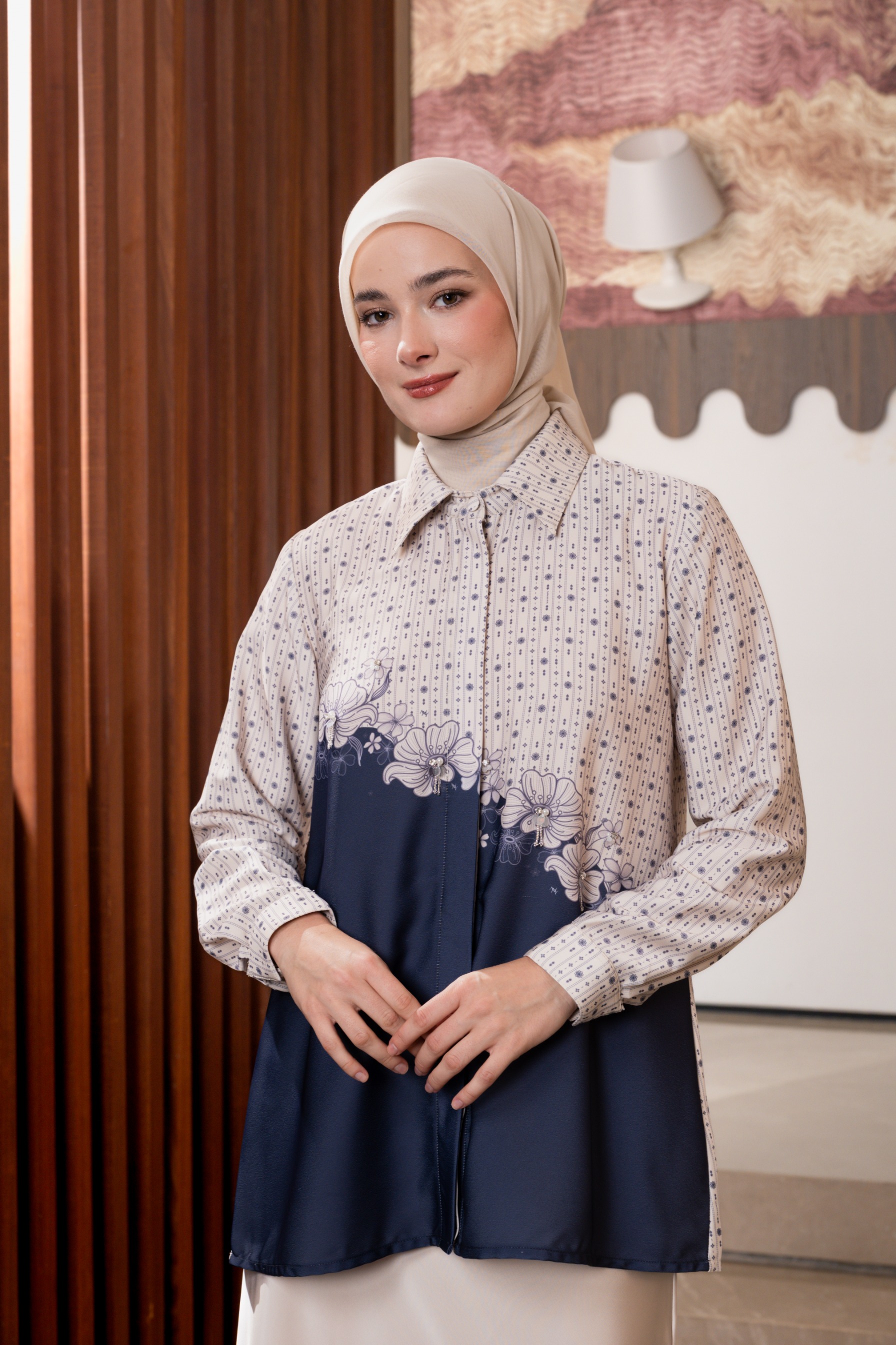 Allie Blouse In Ink Blue