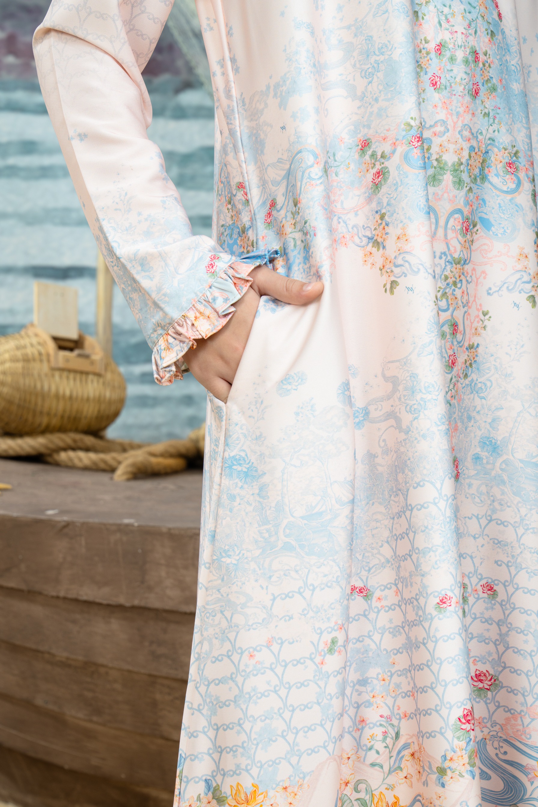 Keumala Dress Anak in Ocean sky