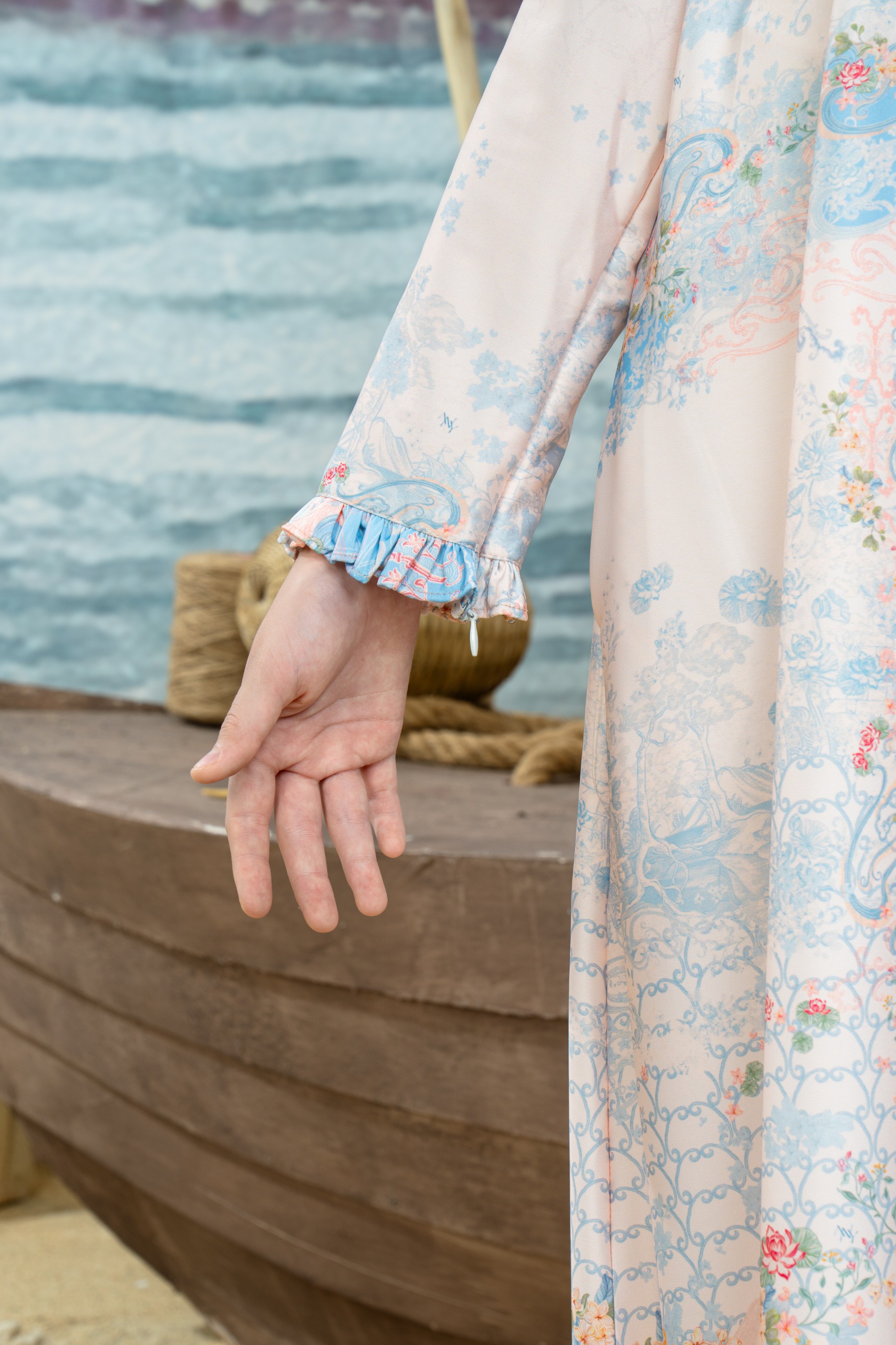 Keumala Dress Anak in Ocean sky