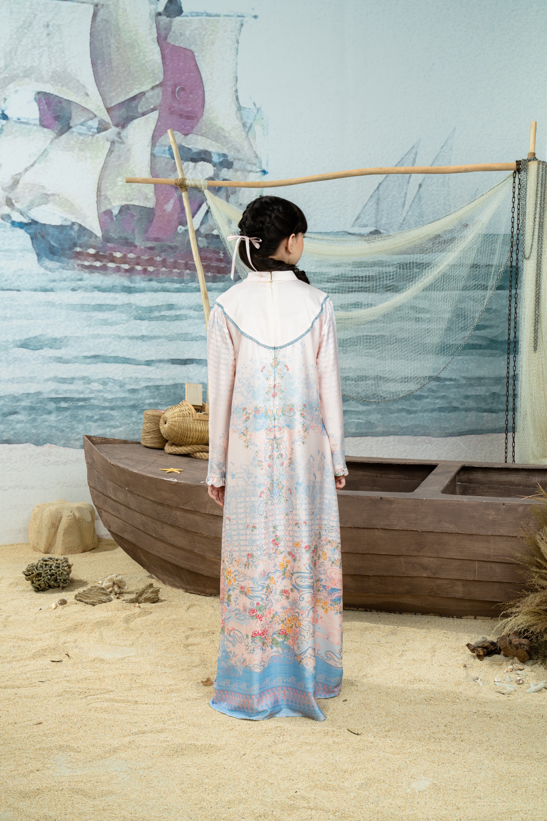 Keumala Dress Anak in Ocean sky
