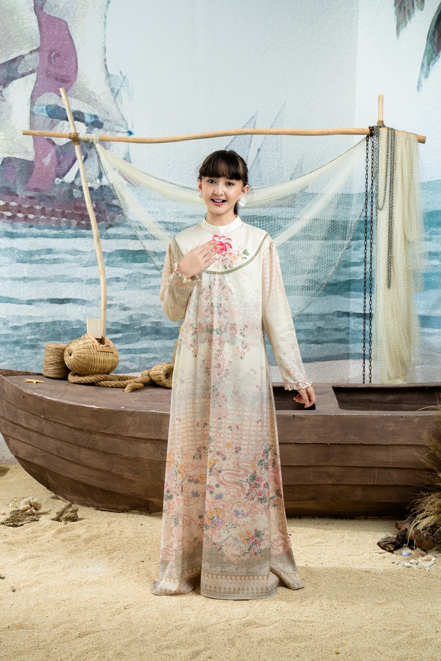 Keumala Dress Anak in Light Butter