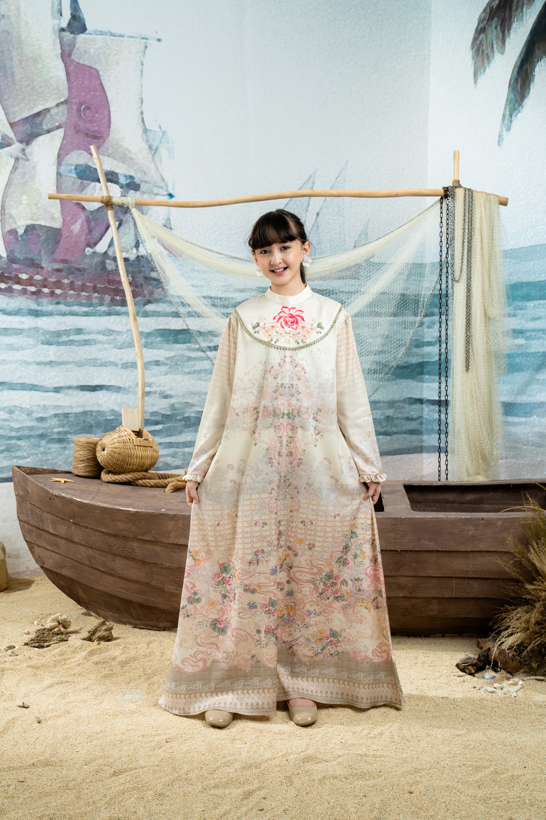 Keumala Dress Anak in Light Butter